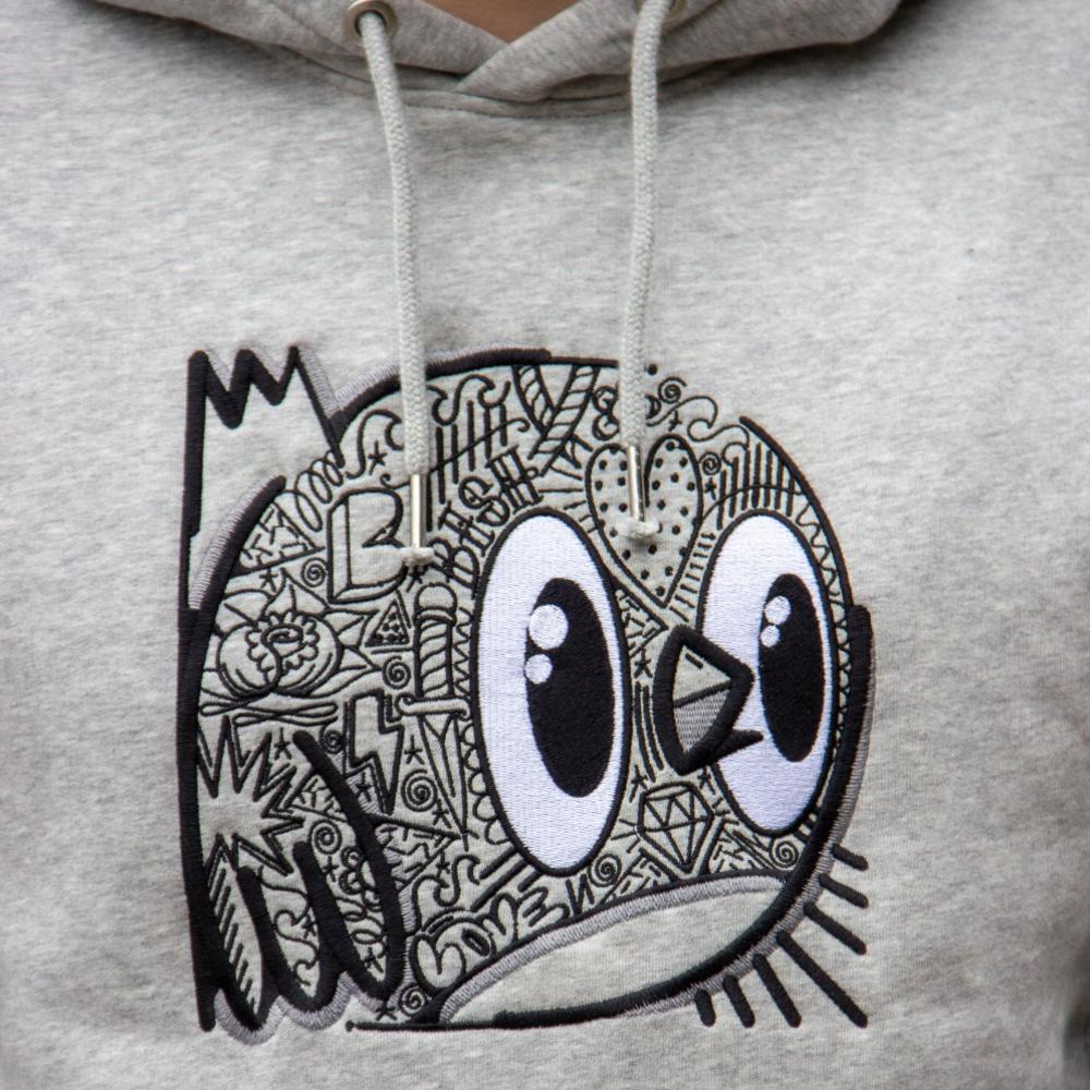 sweats gris avec logo noir broderie personnalisable