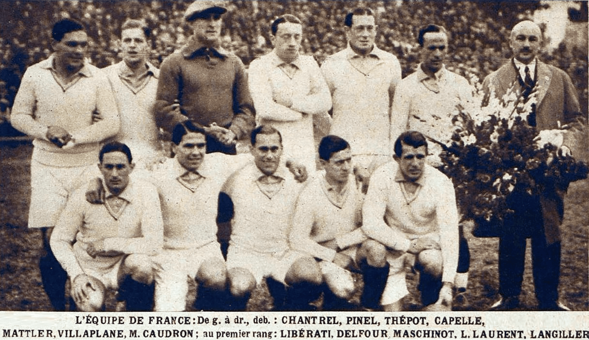 Photo d'époque de l'équipe de France