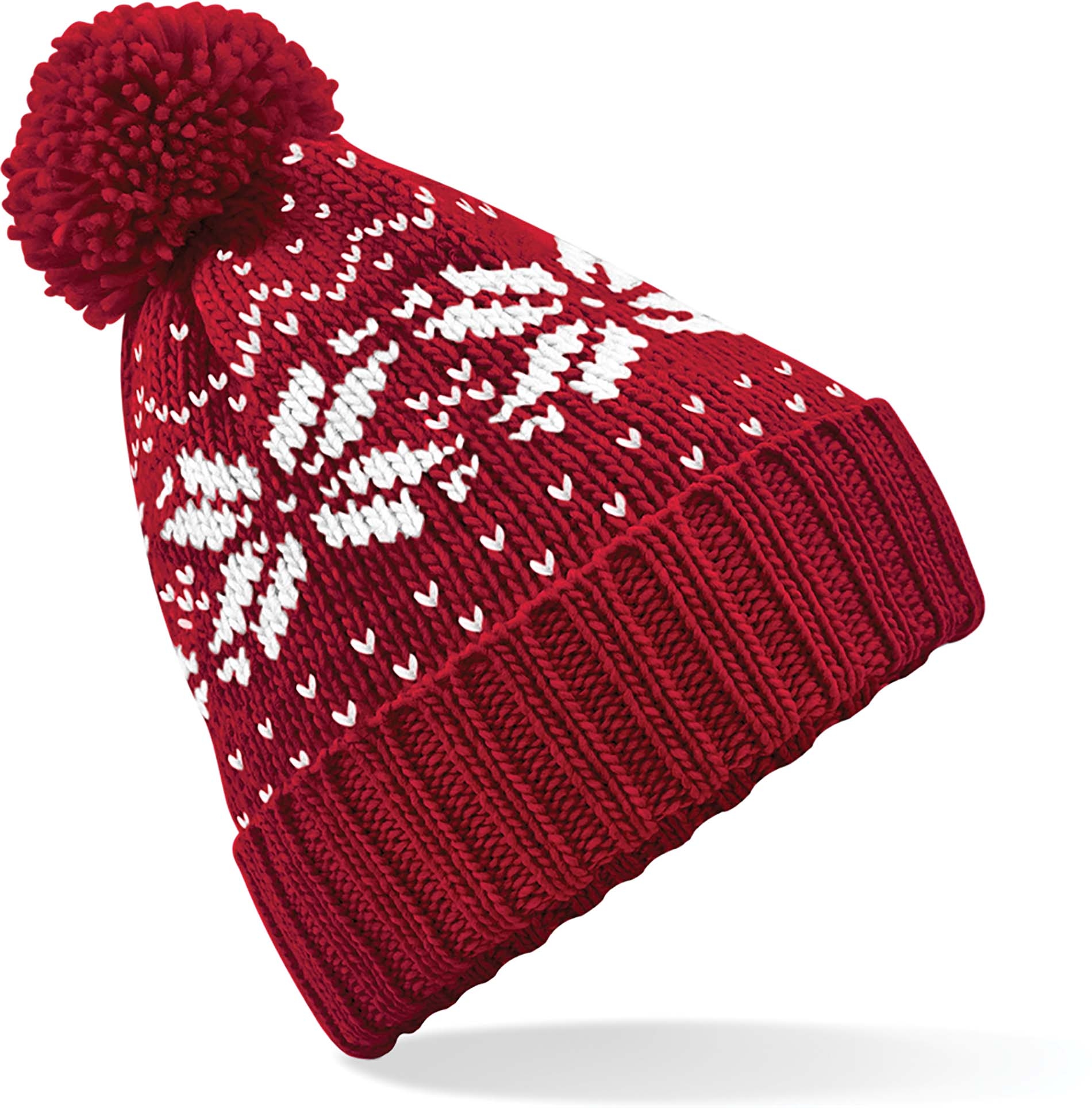 Bonnet Snowstar jacquard Classic Red / White Rouge, à personnaliser avec le logo de votre club. Bonnet Snowstar jacquard Classic Red / White Rouge