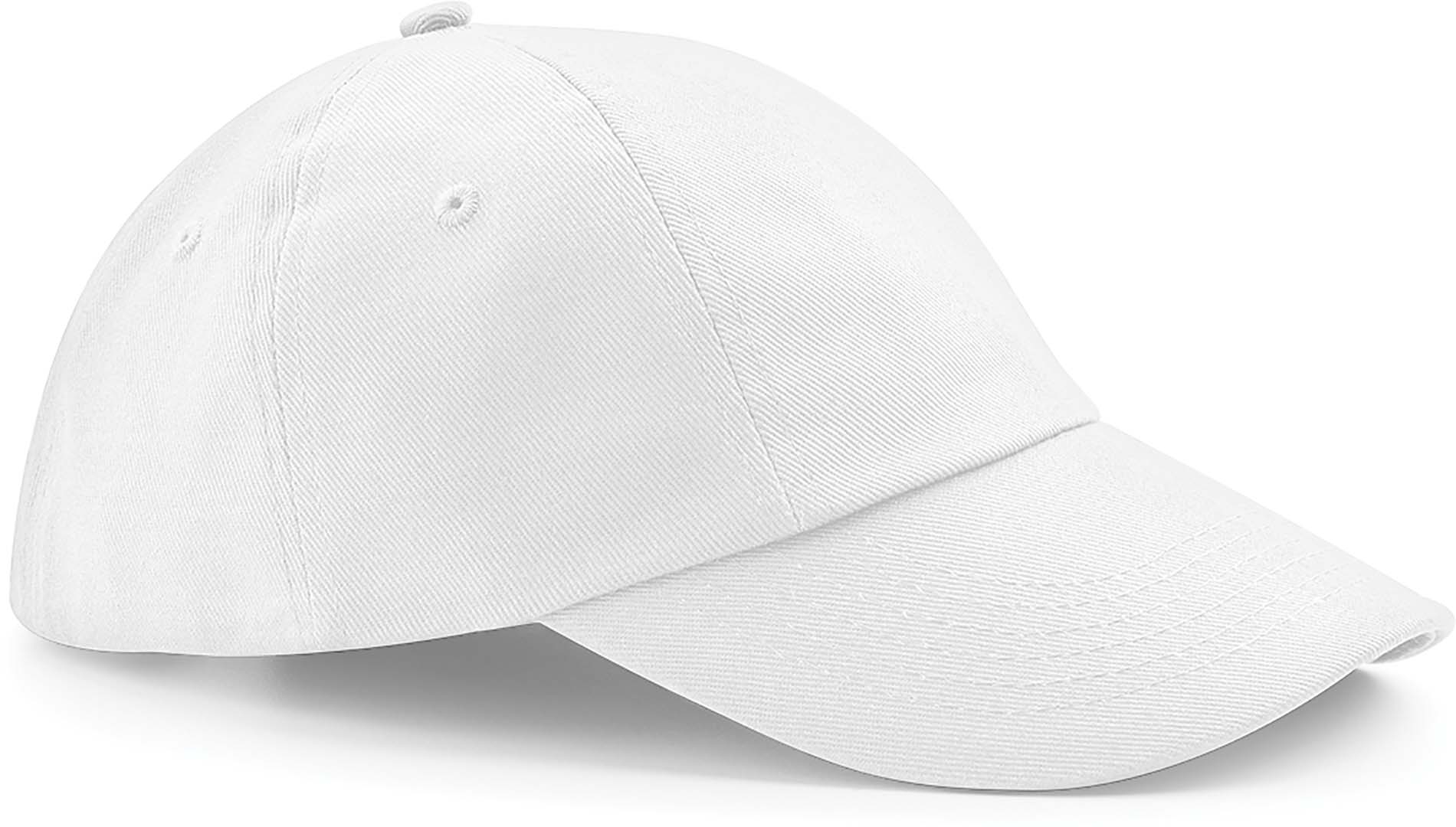 Casquette profil bas en coton drill White Blanc, à personnaliser avec le logo de votre club. Casquette profil bas en coton drill White Blanc