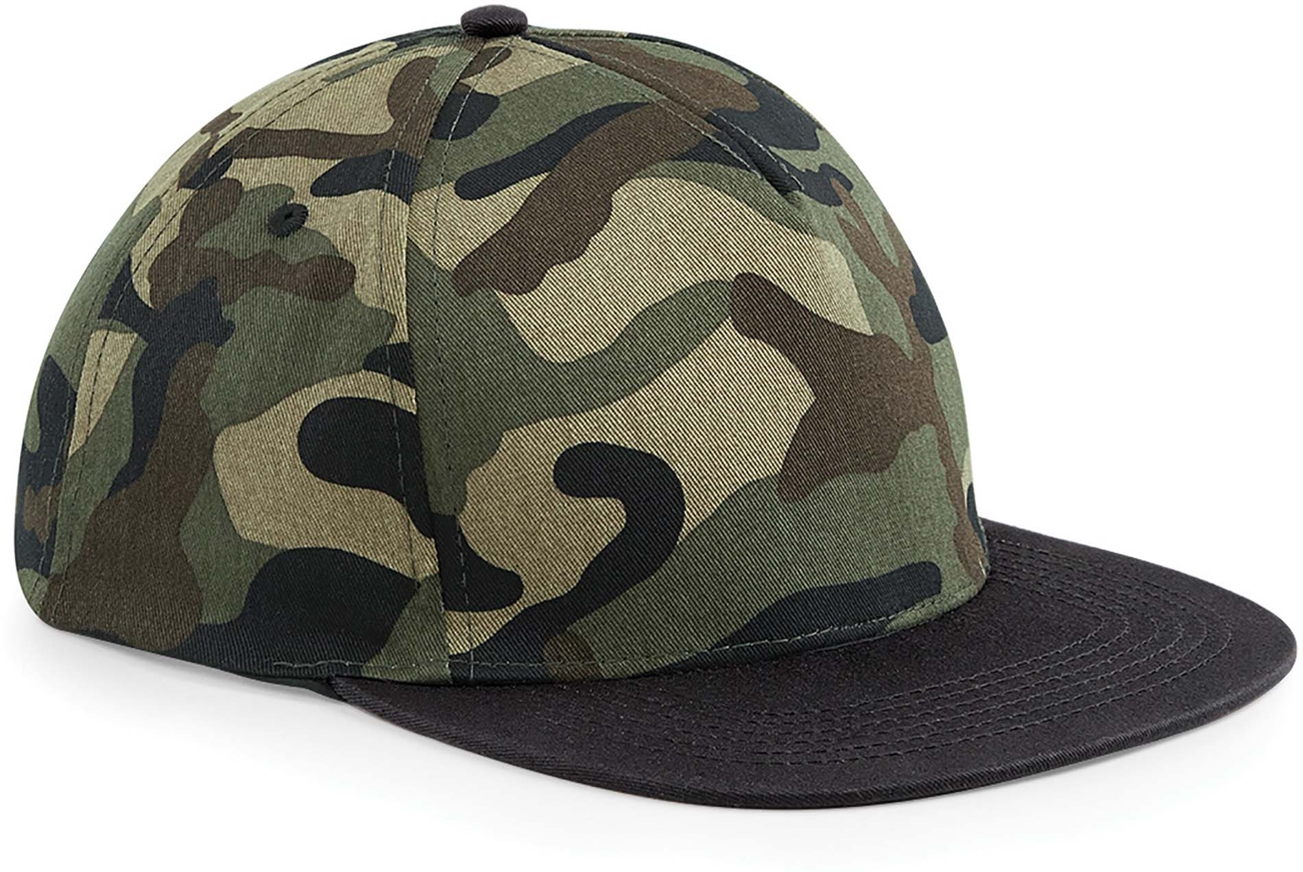 Casquette Snapback Camo Jungle Camo / Black, à personnaliser avec le logo de votre club. Casquette Snapback Camo Jungle Camo / Black