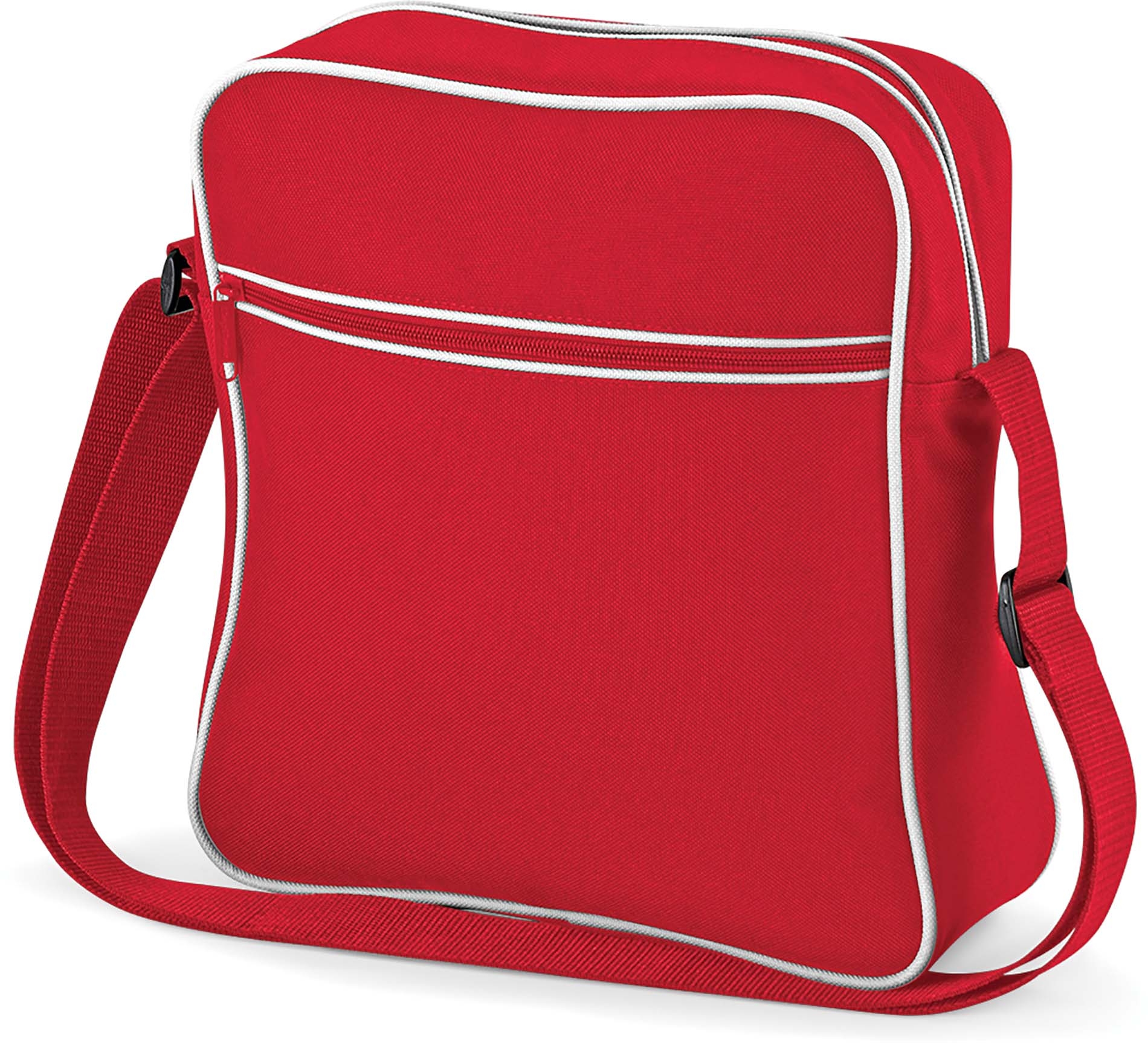 Sac bandoulière rétro Classic Red / White Rouge, à personnaliser avec le logo de votre club. Sac bandoulière rétro Classic Red / White Rouge