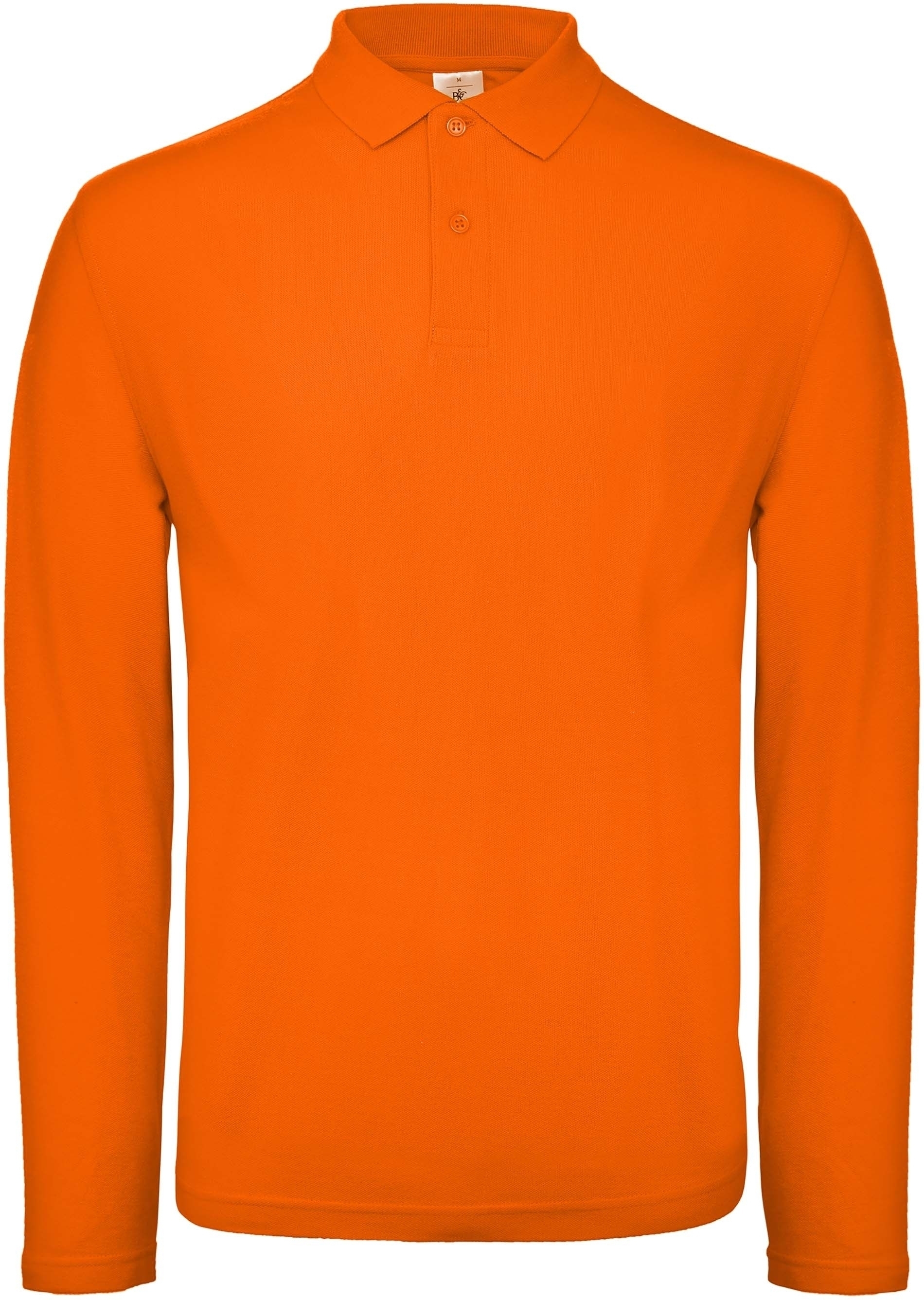 Polo homme ID.001 manches longues Orange, à personnaliser avec le logo de votre club. Polo homme ID.001 manches longues Orange