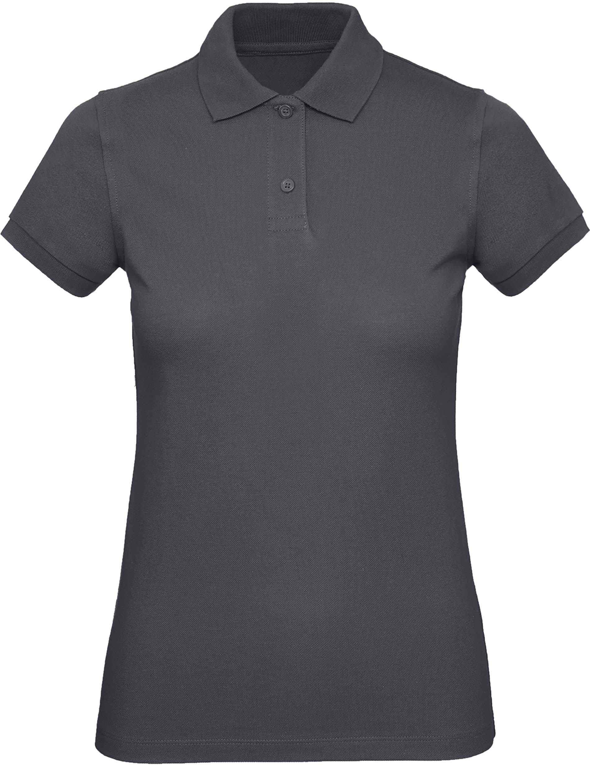 Polo bio femme Dark Grey, à personnaliser avec le logo de votre club. Polo bio femme Dark Grey
