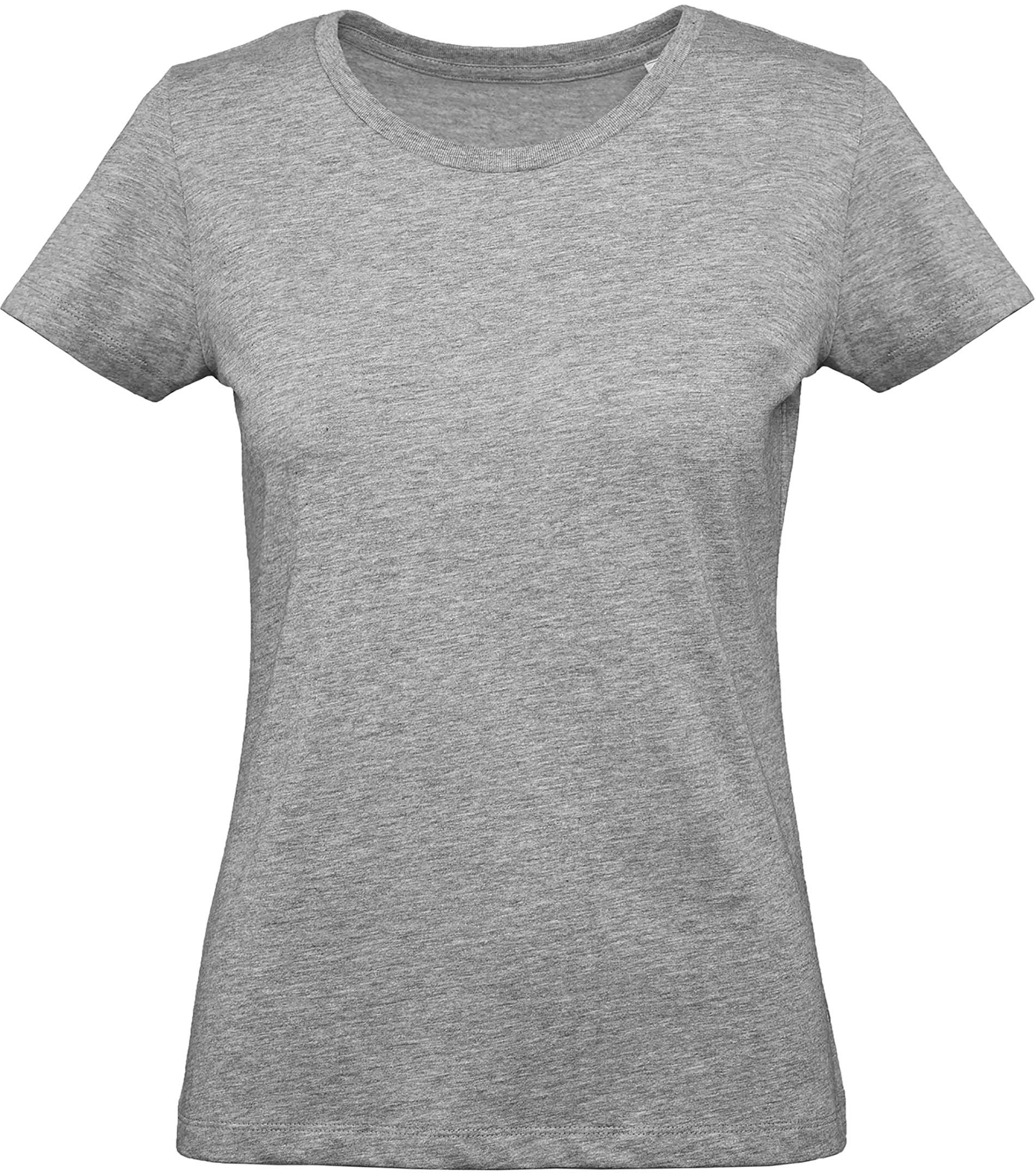 T-shirt bio femme Inspire Plus Sport Grey, à personnaliser avec le logo de votre club. T-shirt bio femme Inspire Plus Sport Grey