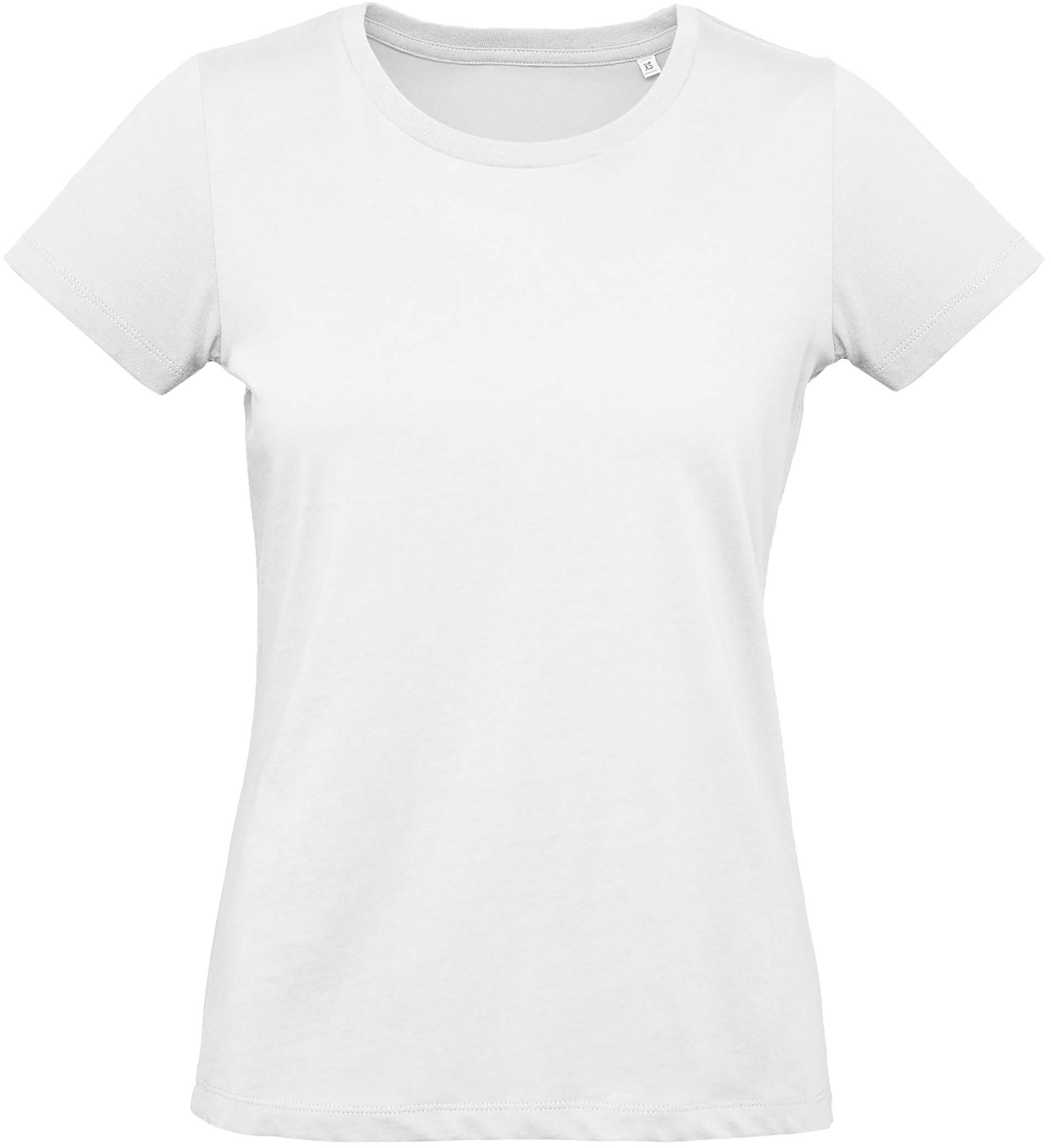 T-shirt bio femme Inspire Plus White, à personnaliser avec le logo de votre club. T-shirt bio femme Inspire Plus White