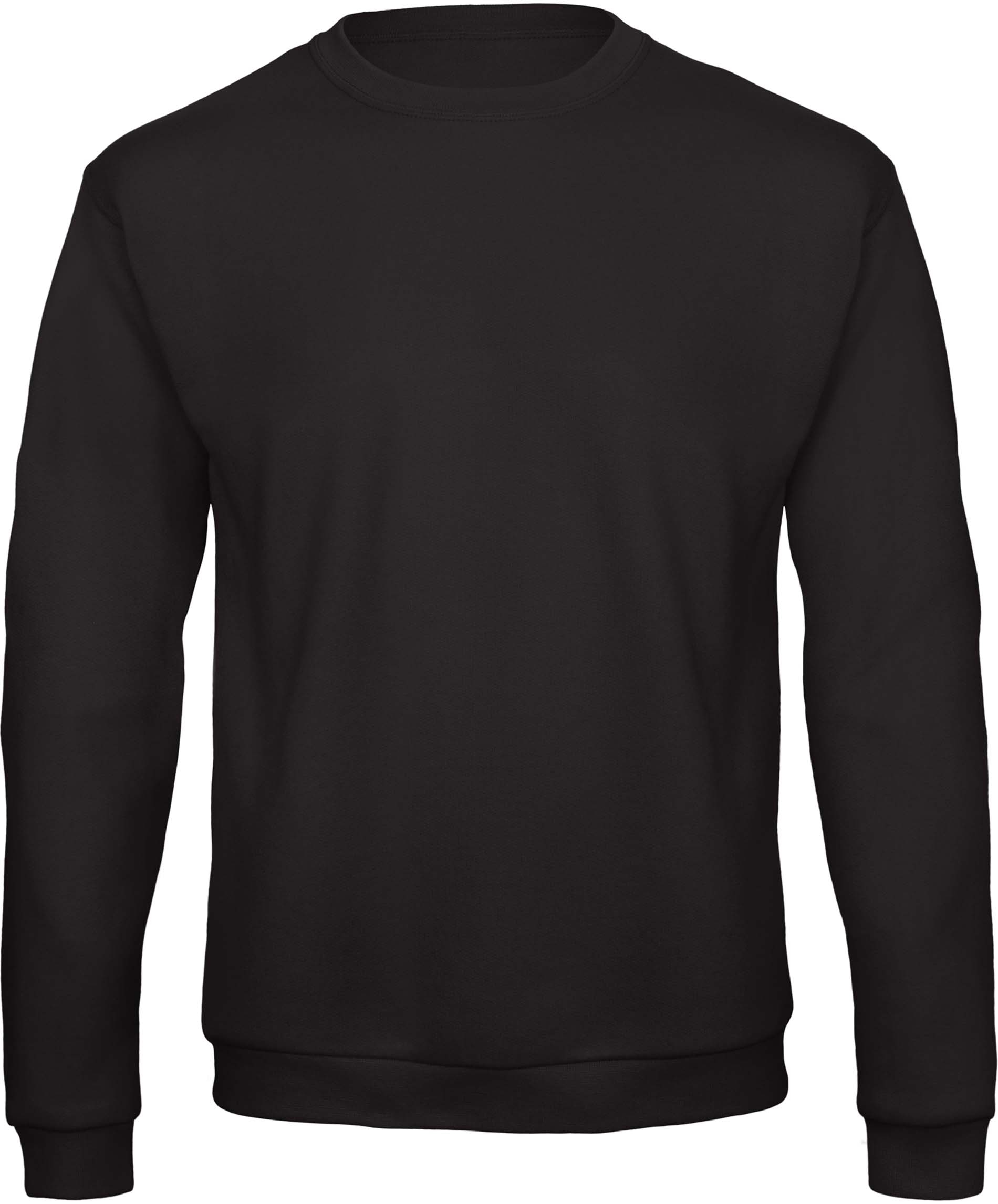 Sweatshirt col rond ID.202 Black Noir, à personnaliser avec le logo de votre club. Sweatshirt col rond ID.202 Black Noir