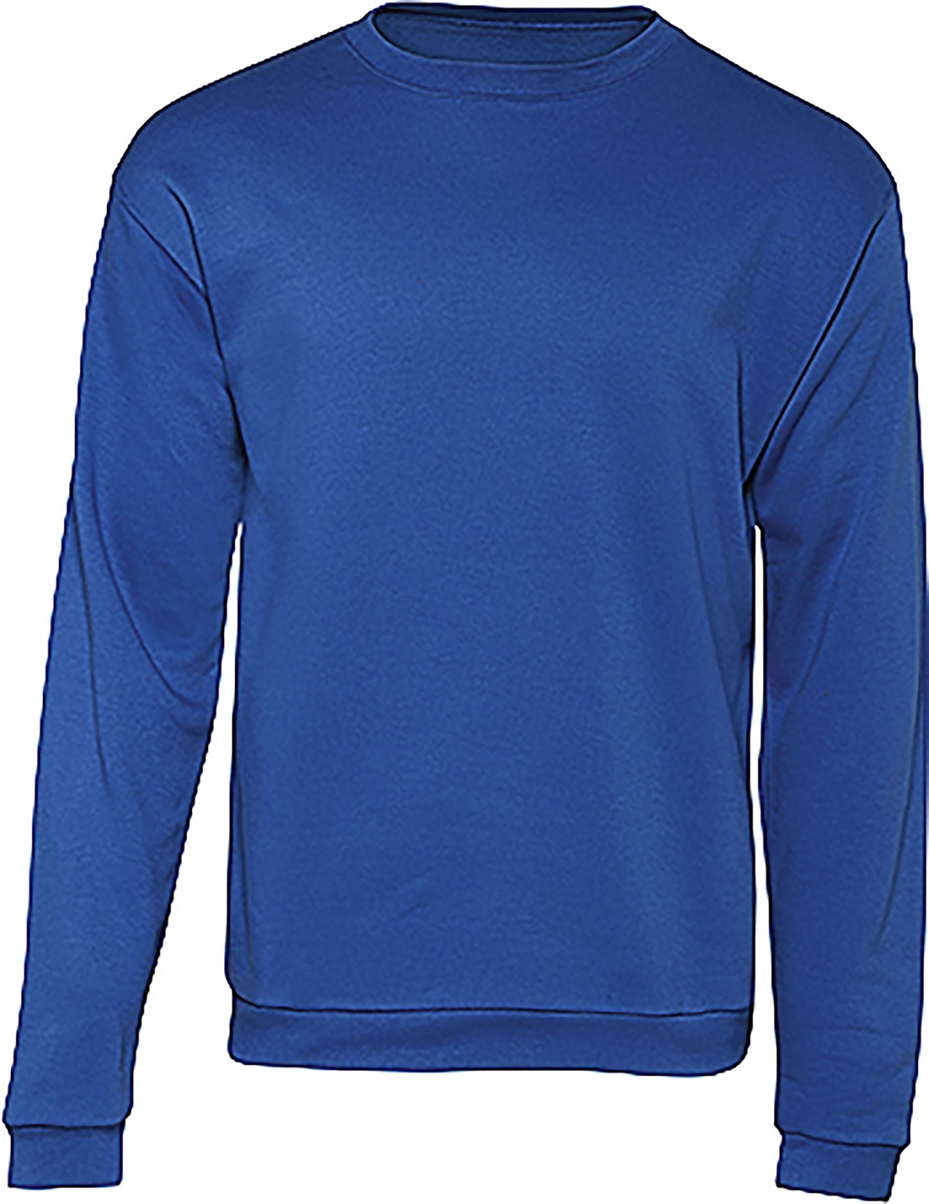 Sweatshirt col rond ID.202 Royal Blue Bleu, à personnaliser avec le logo de votre club. Sweatshirt col rond ID.202 Royal Blue Bleu