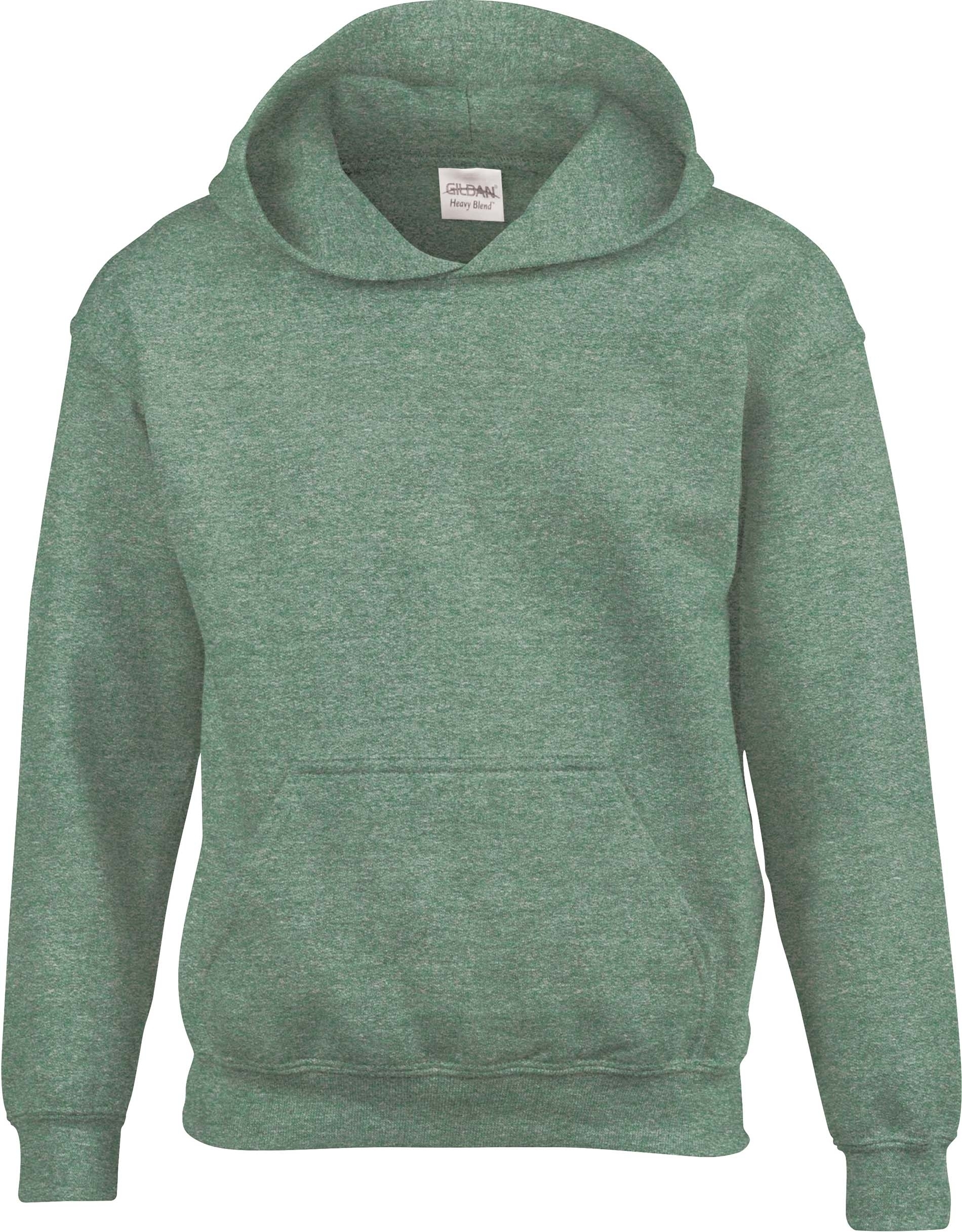 SWEAT-SHIRT ENFANT CAPUCHE HEAVY BLEND™ Heather Sport Dark Green Vert, à personnaliser avec le logo de votre club. SWEAT-SHIRT ENFANT CAPUCHE HEAVY BLEND™ Heather Sport Dark Green Vert