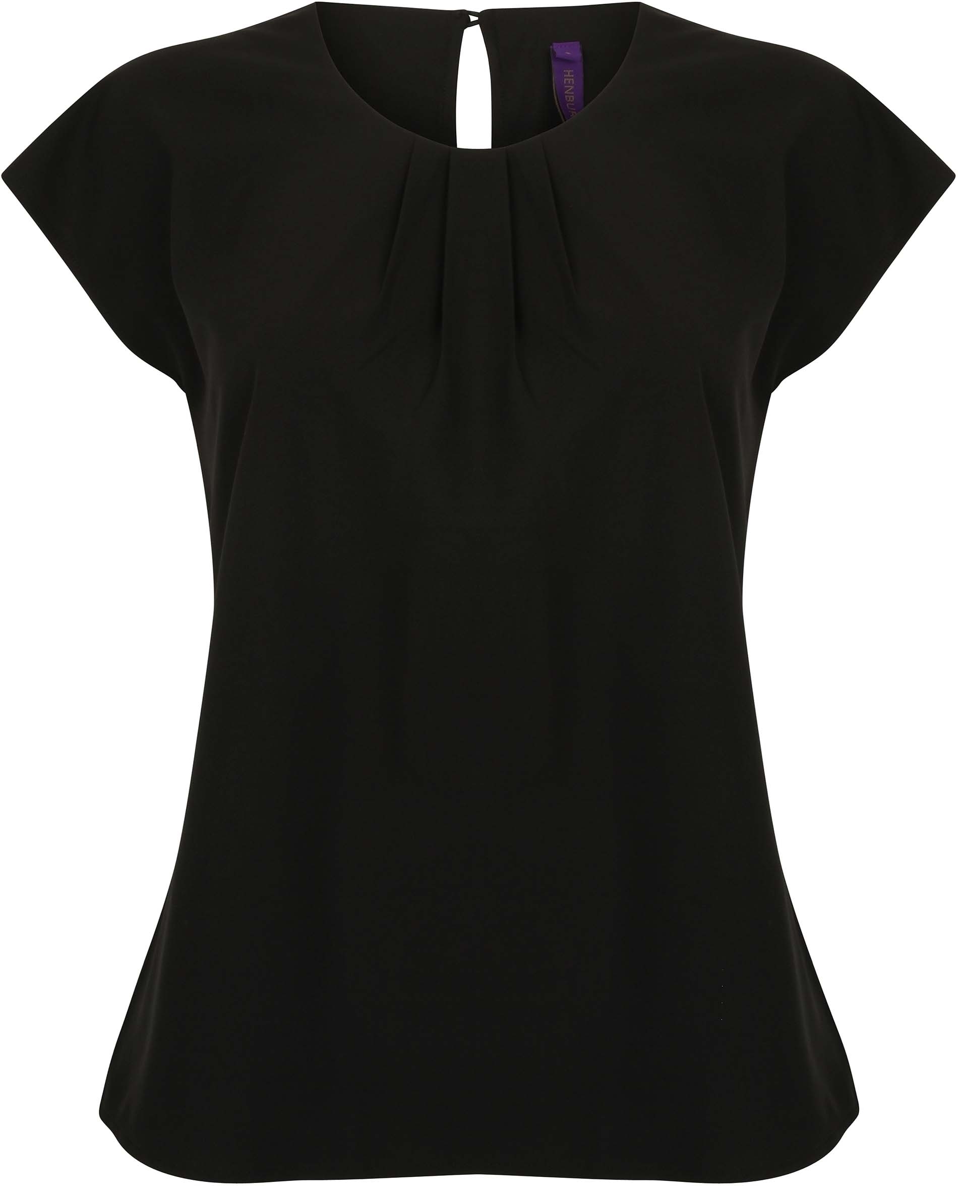 Top col plissé femme Black, à personnaliser avec le logo de votre club. Top col plissé femme Black