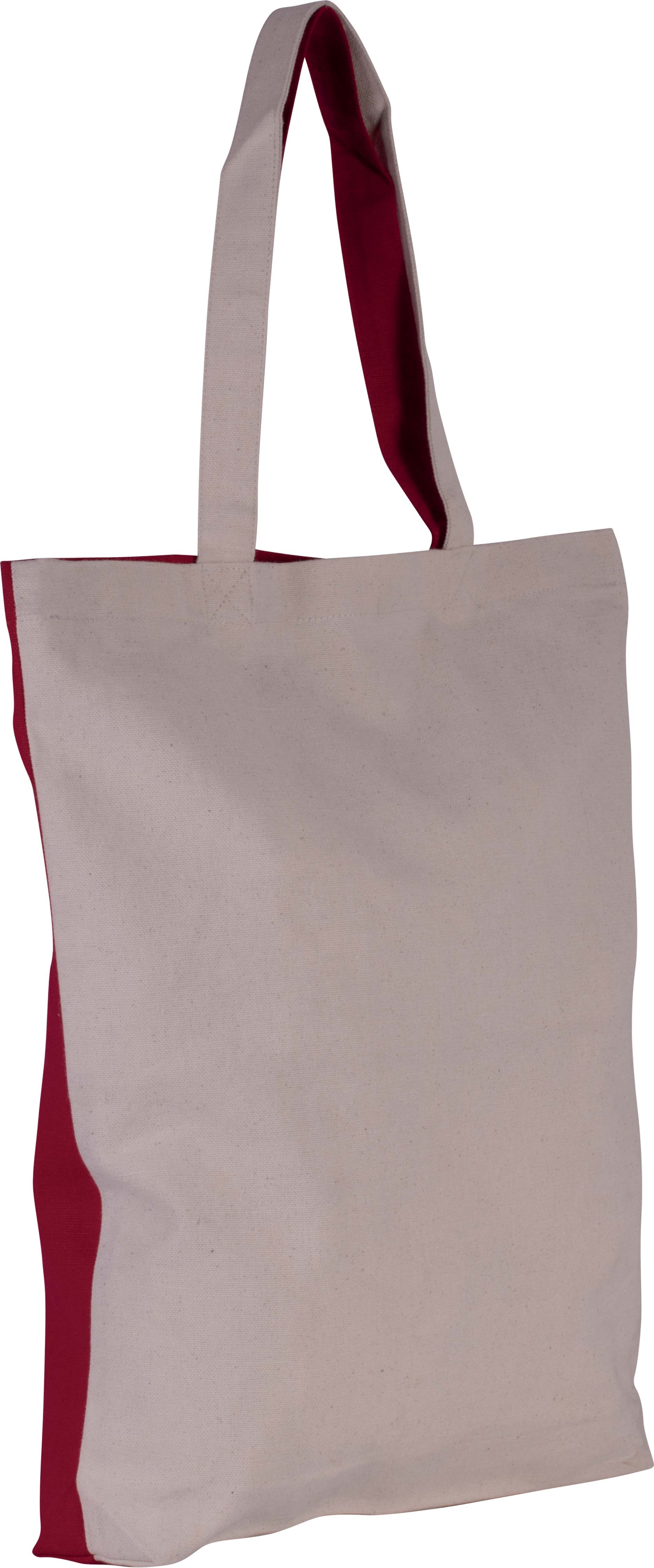 Sac cabas bicolore en coton Red / Natural, à personnaliser avec le logo de votre club. Sac cabas bicolore en coton Red / Natural