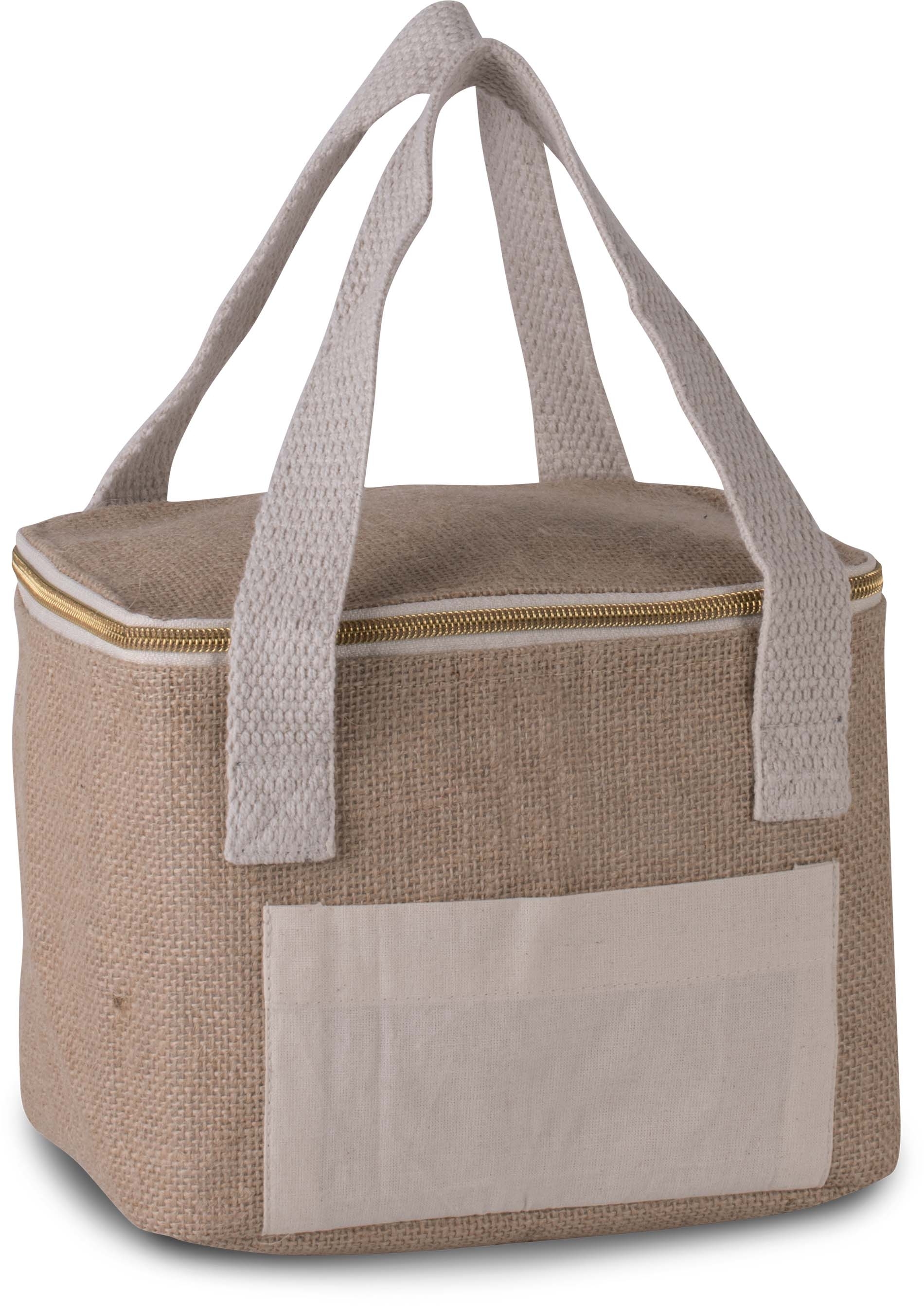 Sac isotherme en jute - petit modèle Natural, à personnaliser avec le logo de votre club. Sac isotherme en jute - petit modèle Natural