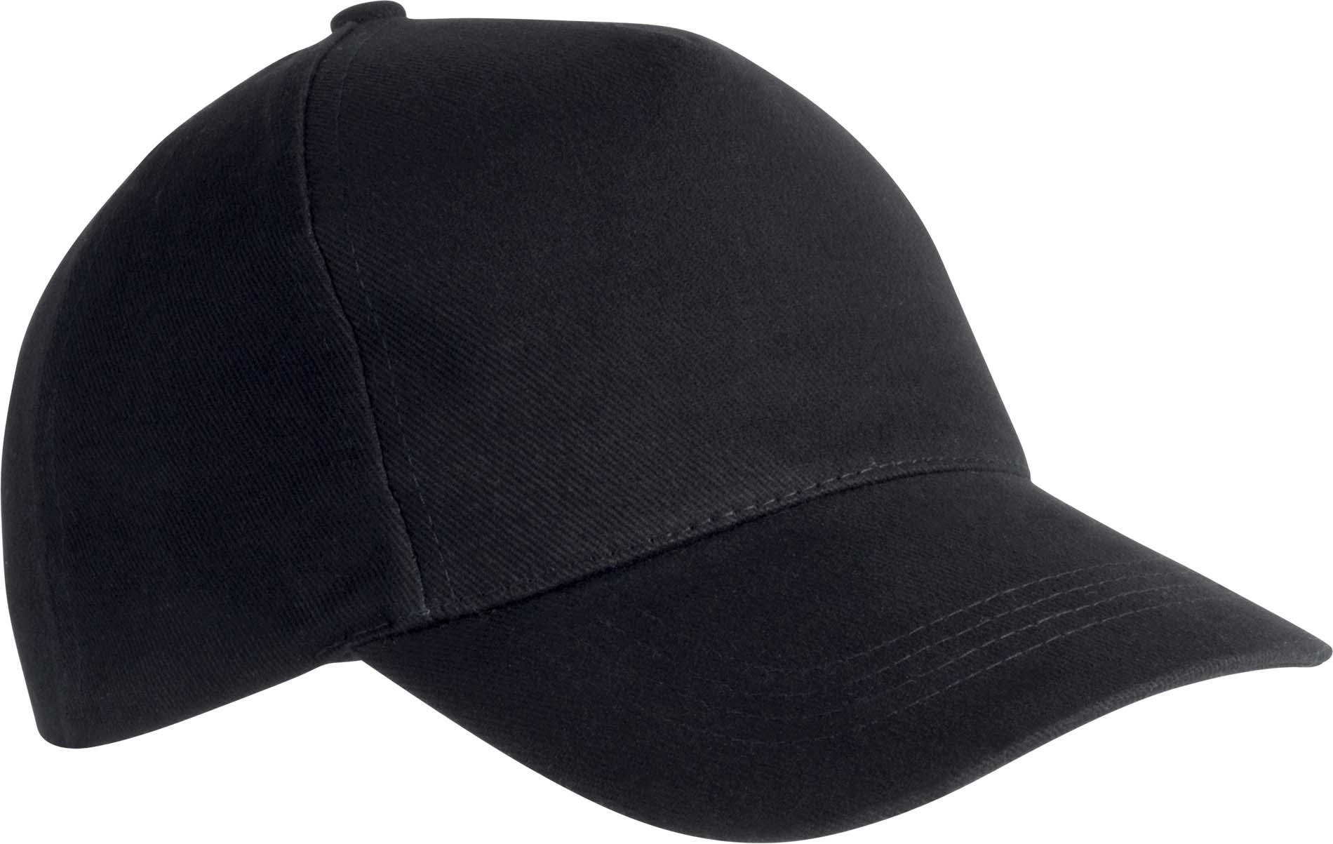 Casquette coton épais - 5 panneaux Black, à personnaliser avec le logo de votre club. Casquette coton épais - 5 panneaux Black