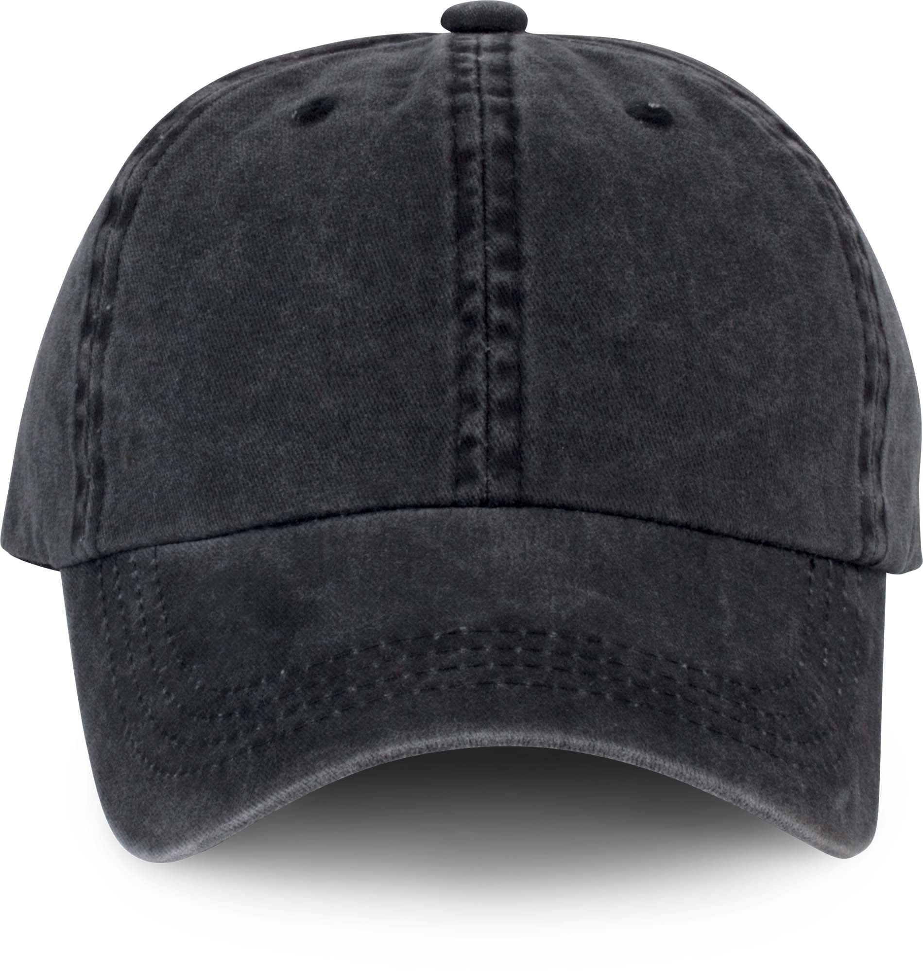 Casquette Vintage - 6 panneaux Black Washed, à personnaliser avec le logo de votre club. Casquette Vintage - 6 panneaux Black Washed