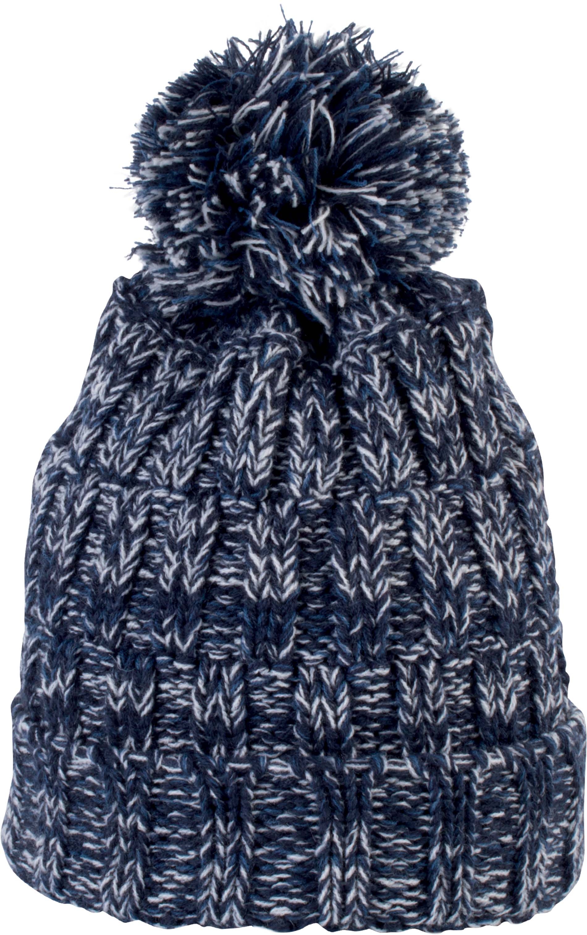 Bonnet à pompon Navy Twist, à personnaliser avec le logo de votre club. Bonnet à pompon Navy Twist