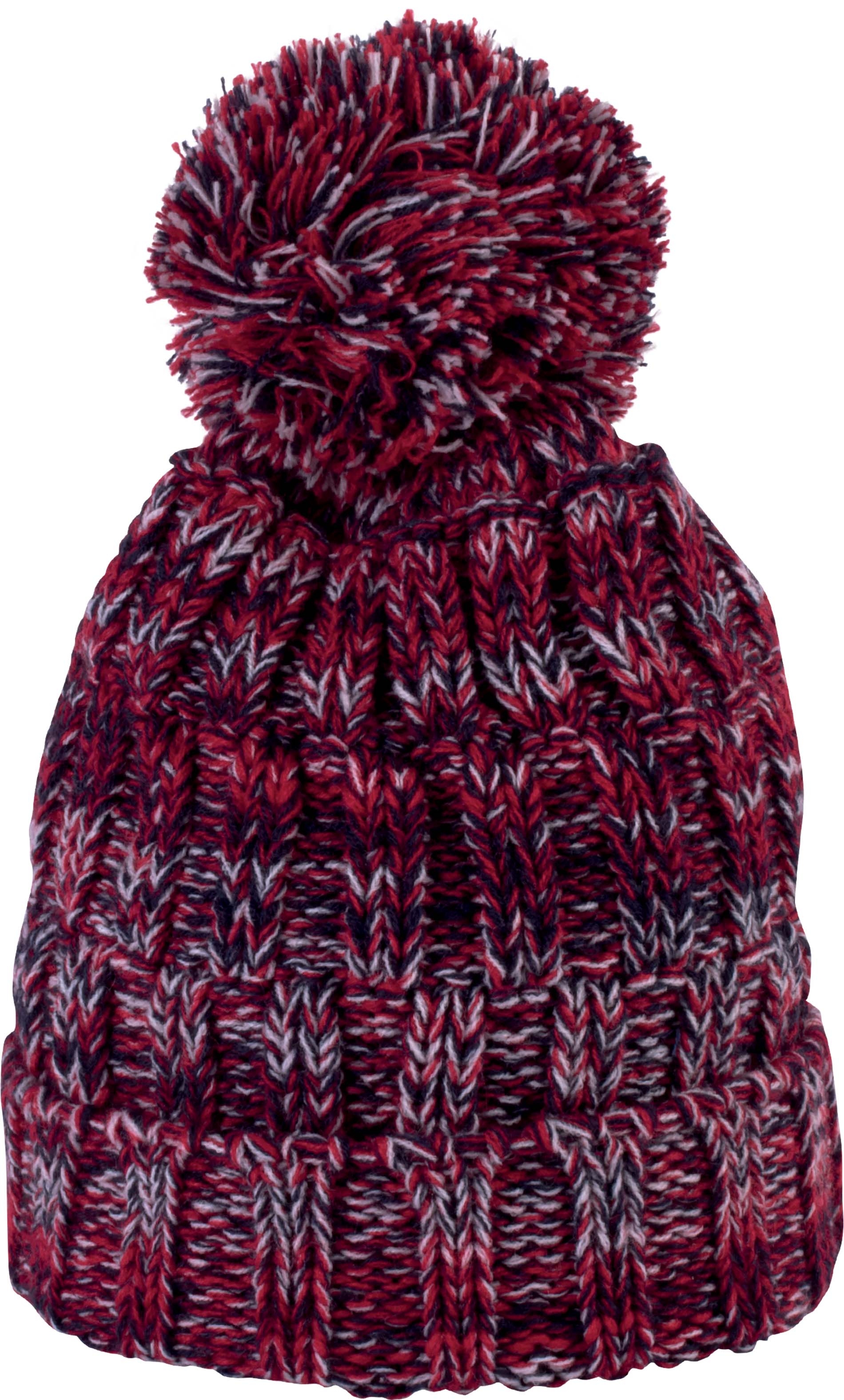 Bonnet à pompon Red Twist, à personnaliser avec le logo de votre club. Bonnet à pompon Red Twist