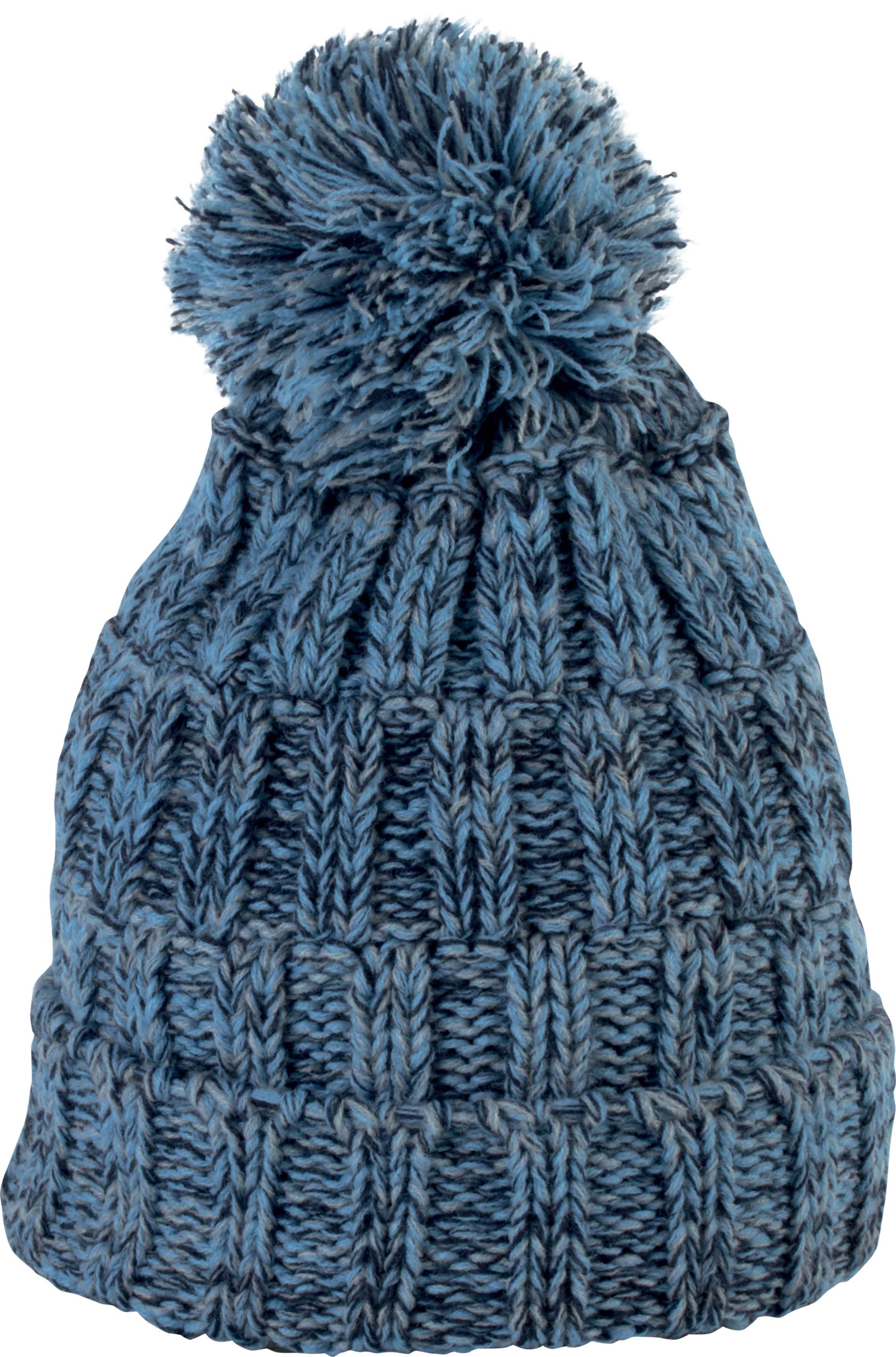 Bonnet à pompon Sky Blue Twist, à personnaliser avec le logo de votre club. Bonnet à pompon Sky Blue Twist