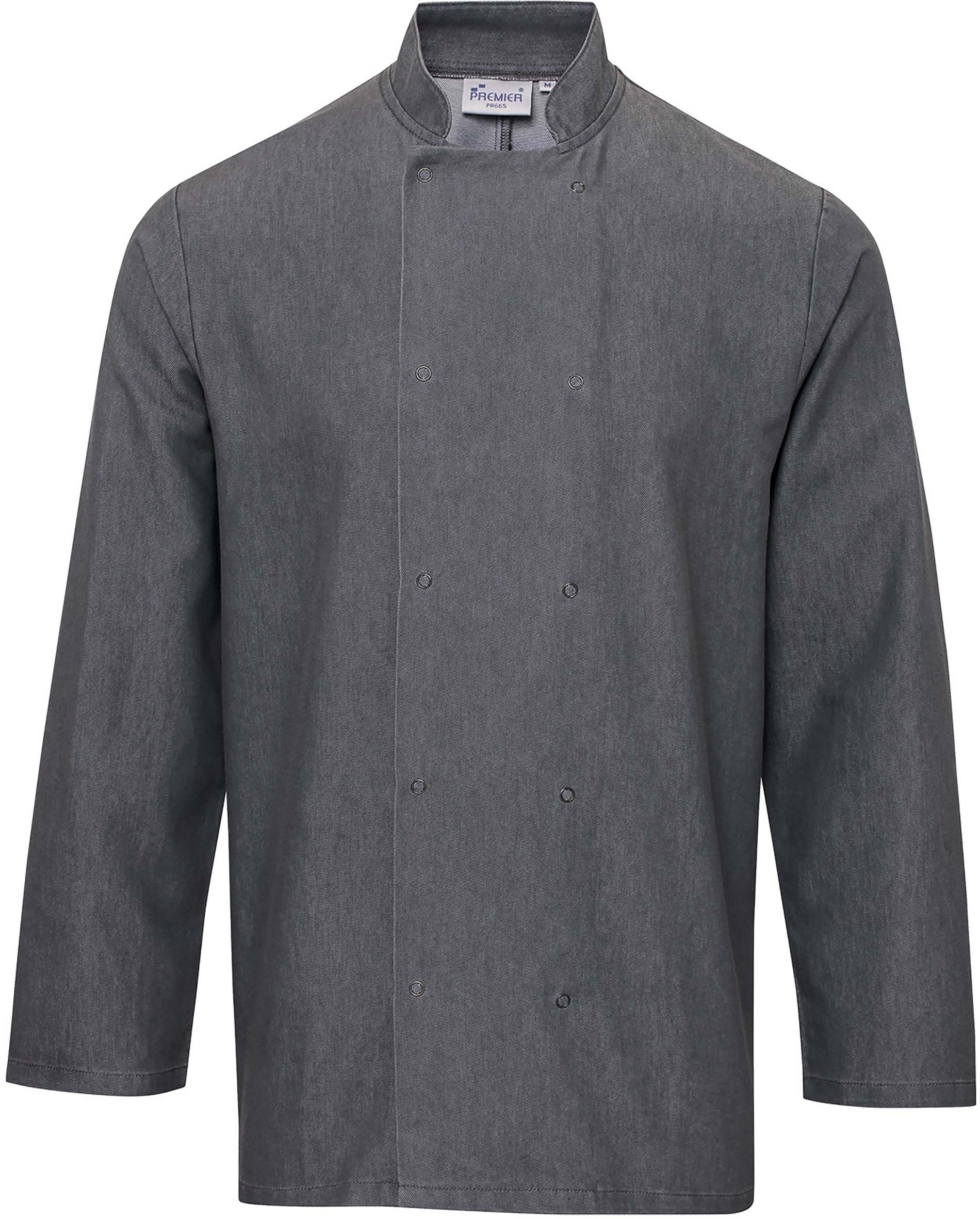 Veste chef cuisinier Grey Denim, à personnaliser avec le logo de votre club. Veste chef cuisinier Grey Denim