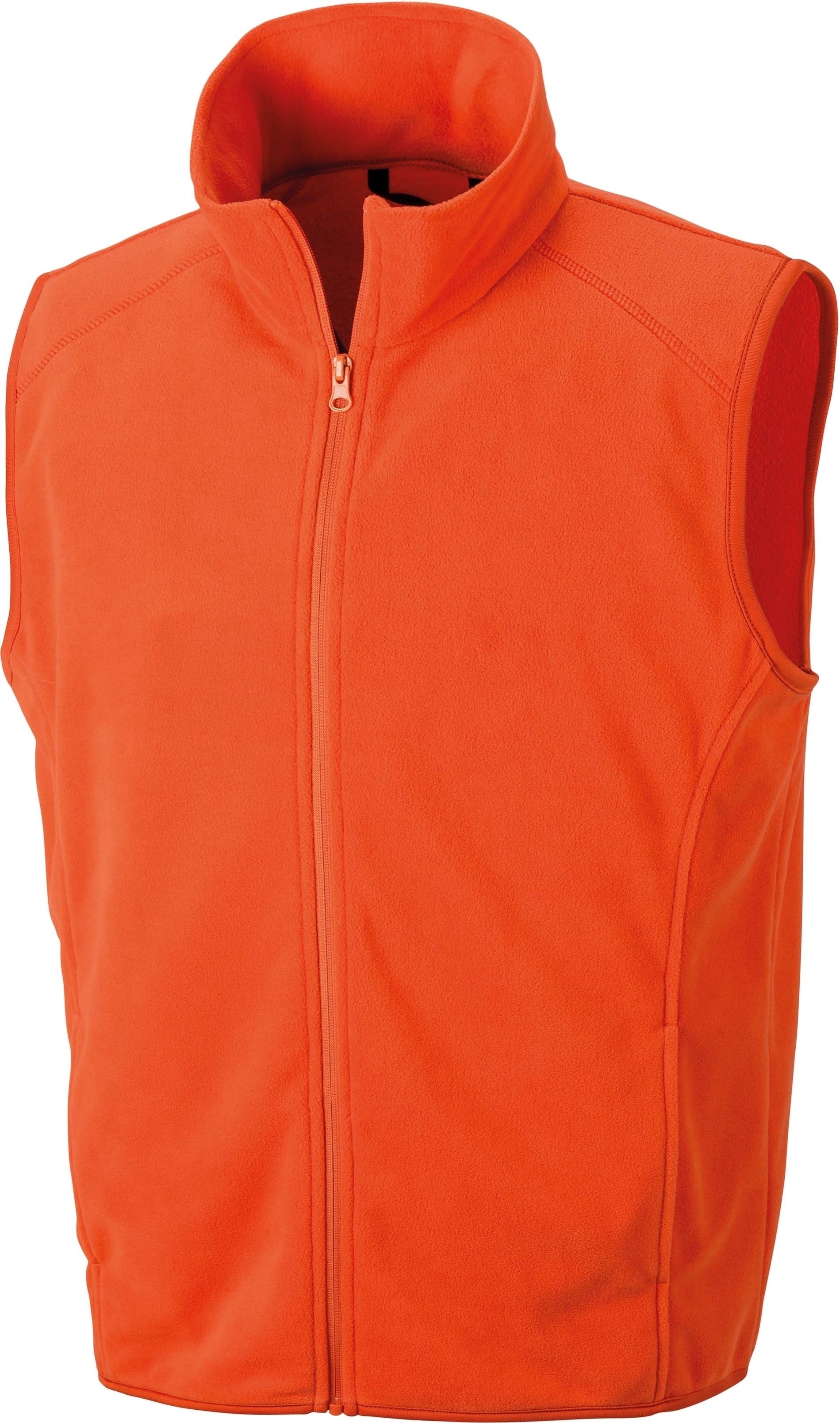 Gilet micro polaire Orange, à personnaliser avec le logo de votre club. Gilet micro polaire Orange