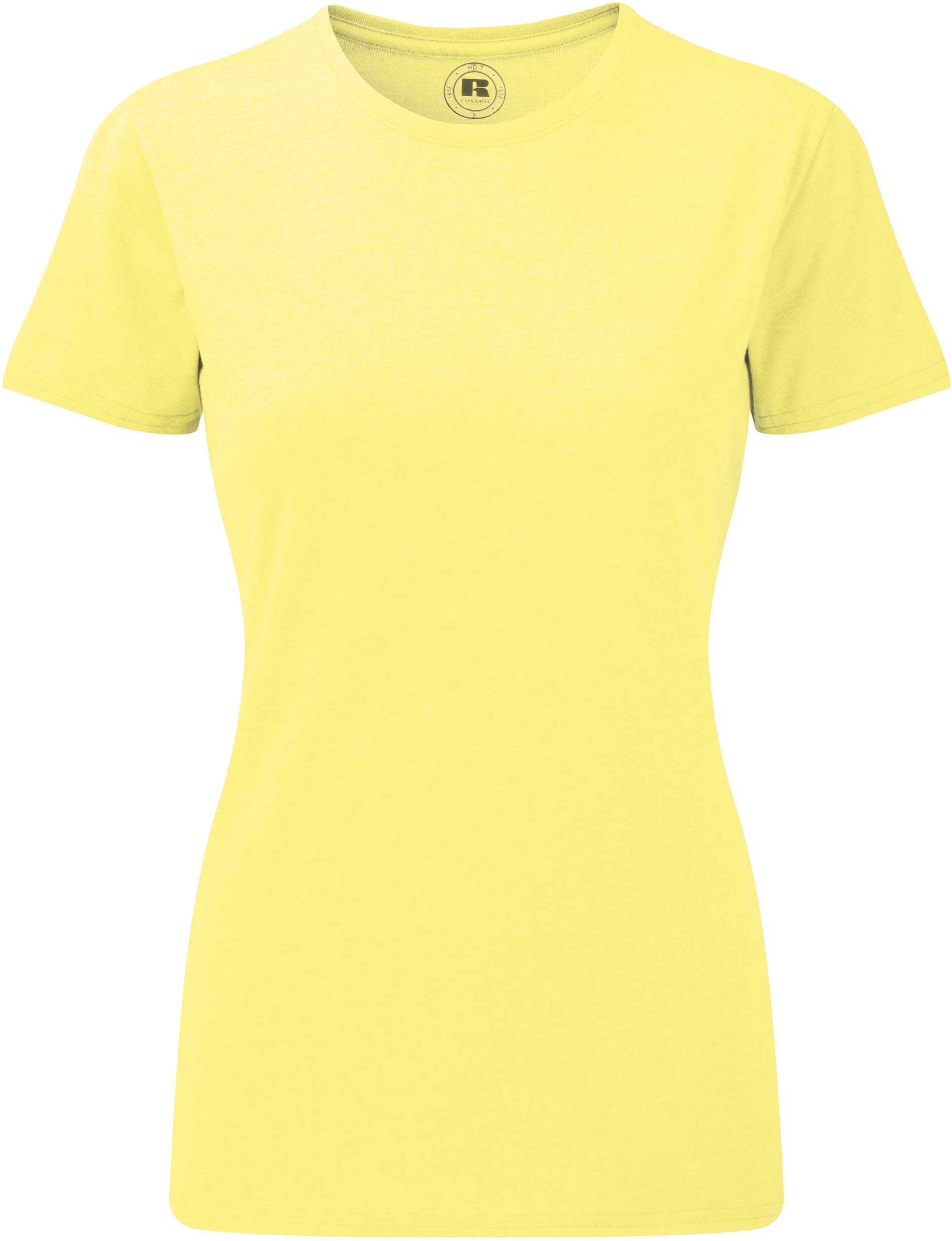 T-SHIRT FEMME COL ROND HD Yellow Marl Jaune, à personnaliser avec le logo de votre club. T-SHIRT FEMME COL ROND HD Yellow Marl Jaune