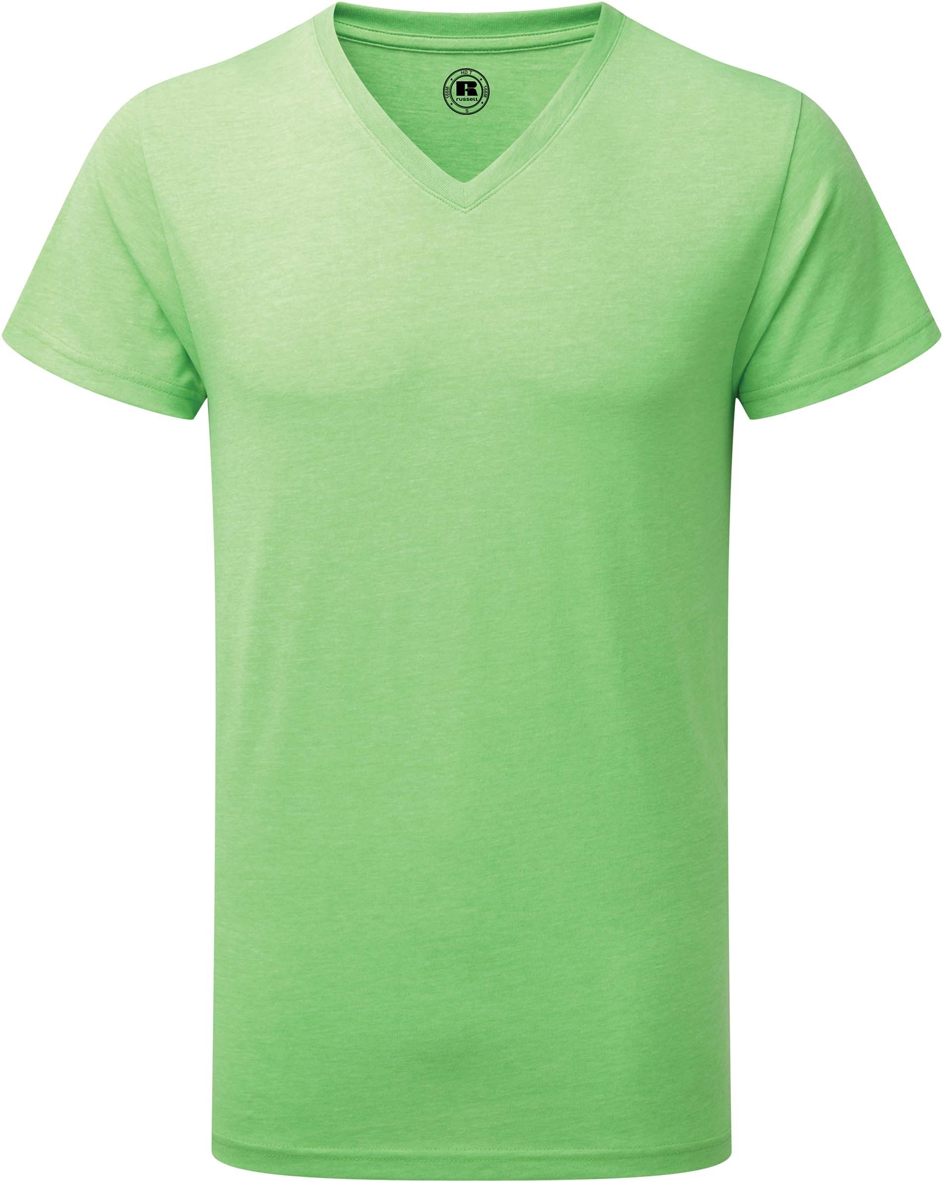 T-shirt Homme Col V HD Vert Green Marl, à personnaliser avec le logo de votre club. T-shirt Homme Col V HD Vert Green Marl