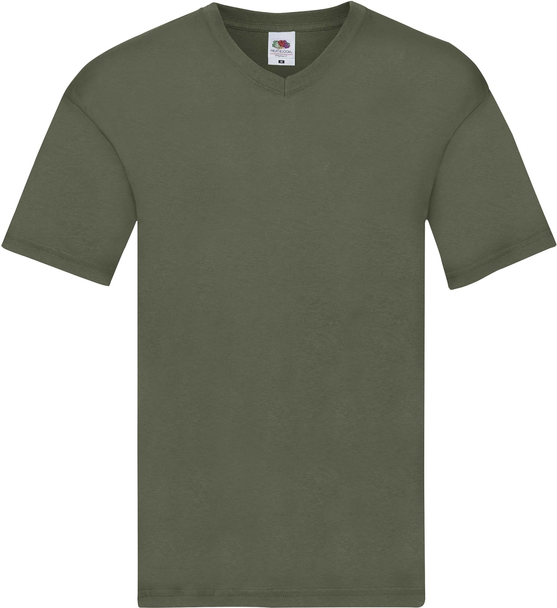 T-shirt col V Original-T Classic Olive, à personnaliser avec le logo de votre club. T-shirt col V Original-T Classic Olive