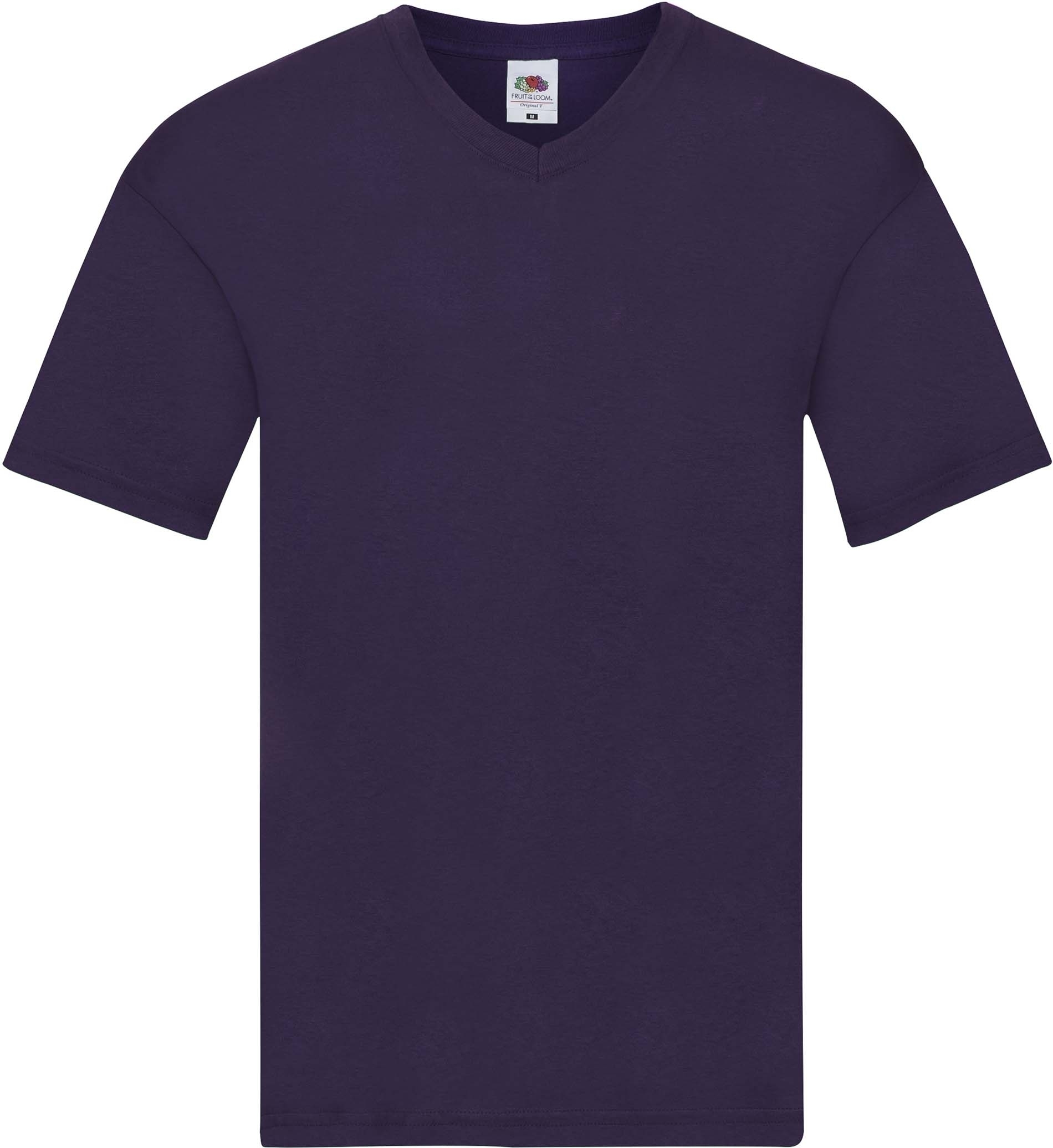 T-shirt col V Original-T Purple, à personnaliser avec le logo de votre club. T-shirt col V Original-T Purple