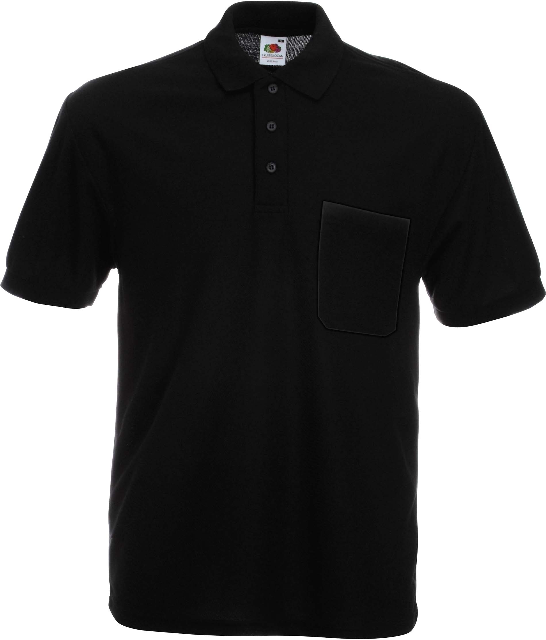 Polo 65/35 avec poche Black, à personnaliser avec le logo de votre club. Polo 65/35 avec poche Black