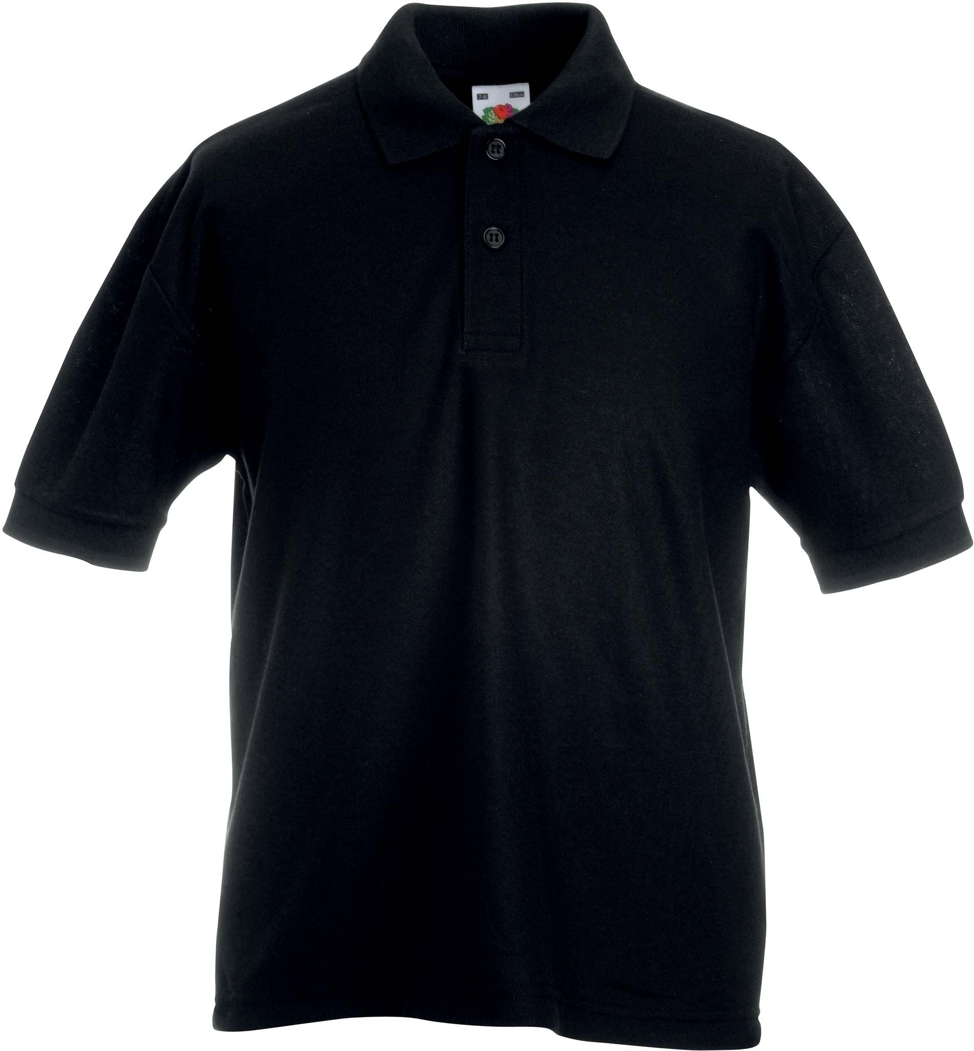 Polo enfant 65/35 Black, à personnaliser avec le logo de votre club. Polo enfant 65/35 Black
