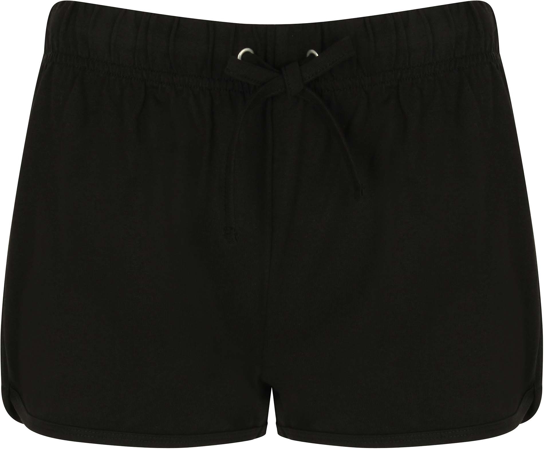 Short Femme Rétro Noir Black / Black, à personnaliser avec le logo de votre club. Short Femme Rétro Noir Black / Black