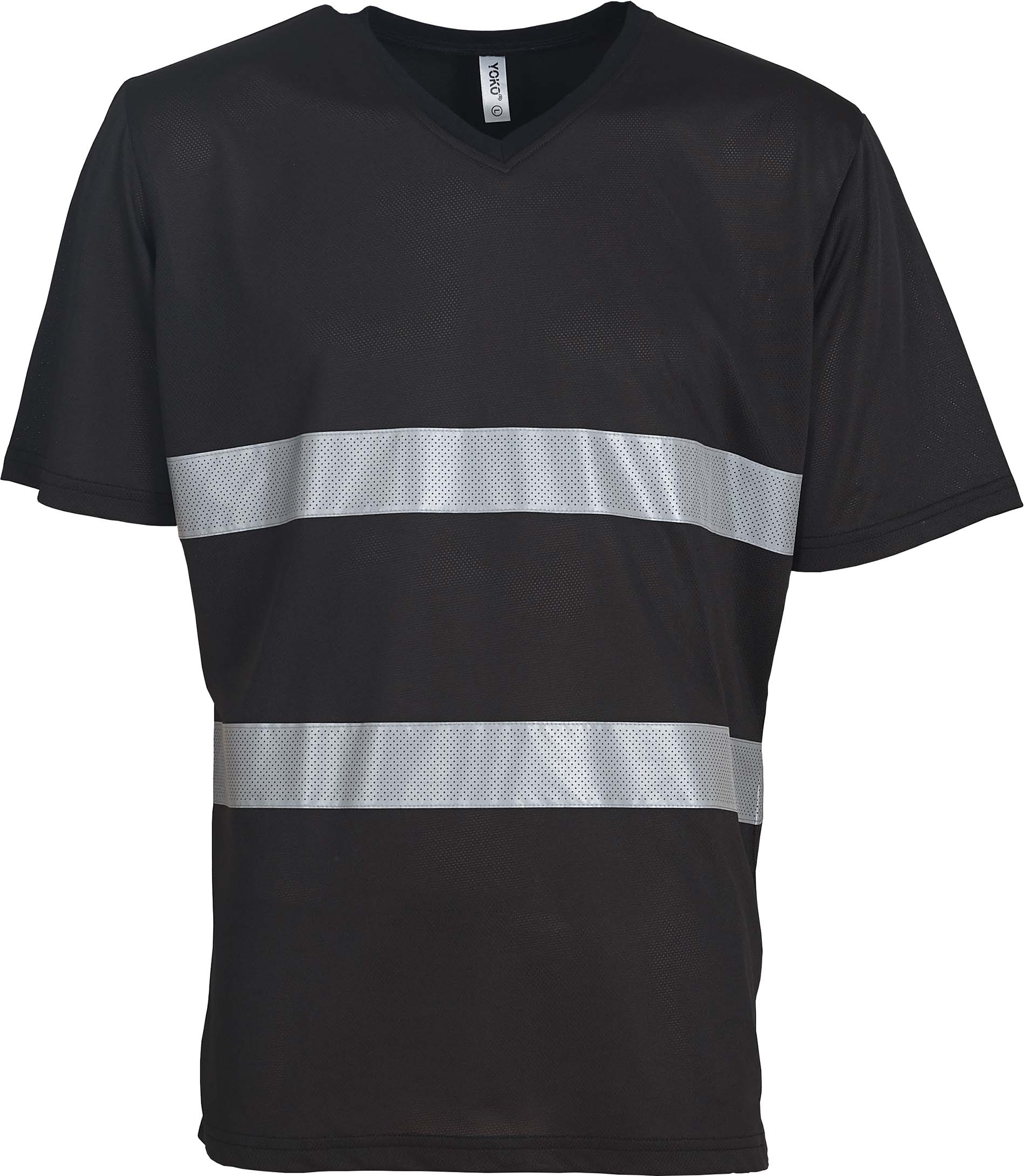 T-shirt haute visibilité Top Cool Black, à personnaliser avec le logo de votre club. T-shirt haute visibilité Top Cool Black