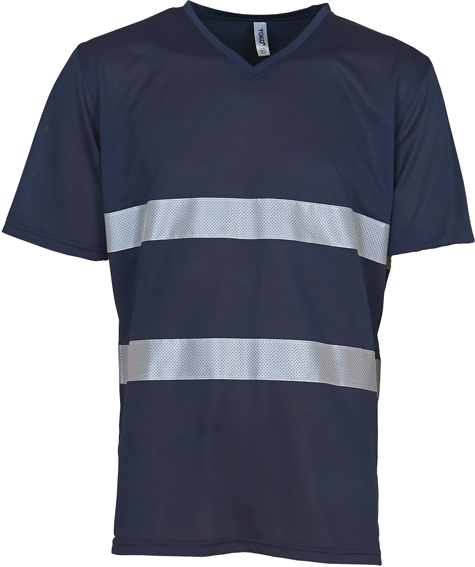 T-shirt haute visibilité Top Cool Navy, à personnaliser avec le logo de votre club. T-shirt haute visibilité Top Cool Navy
