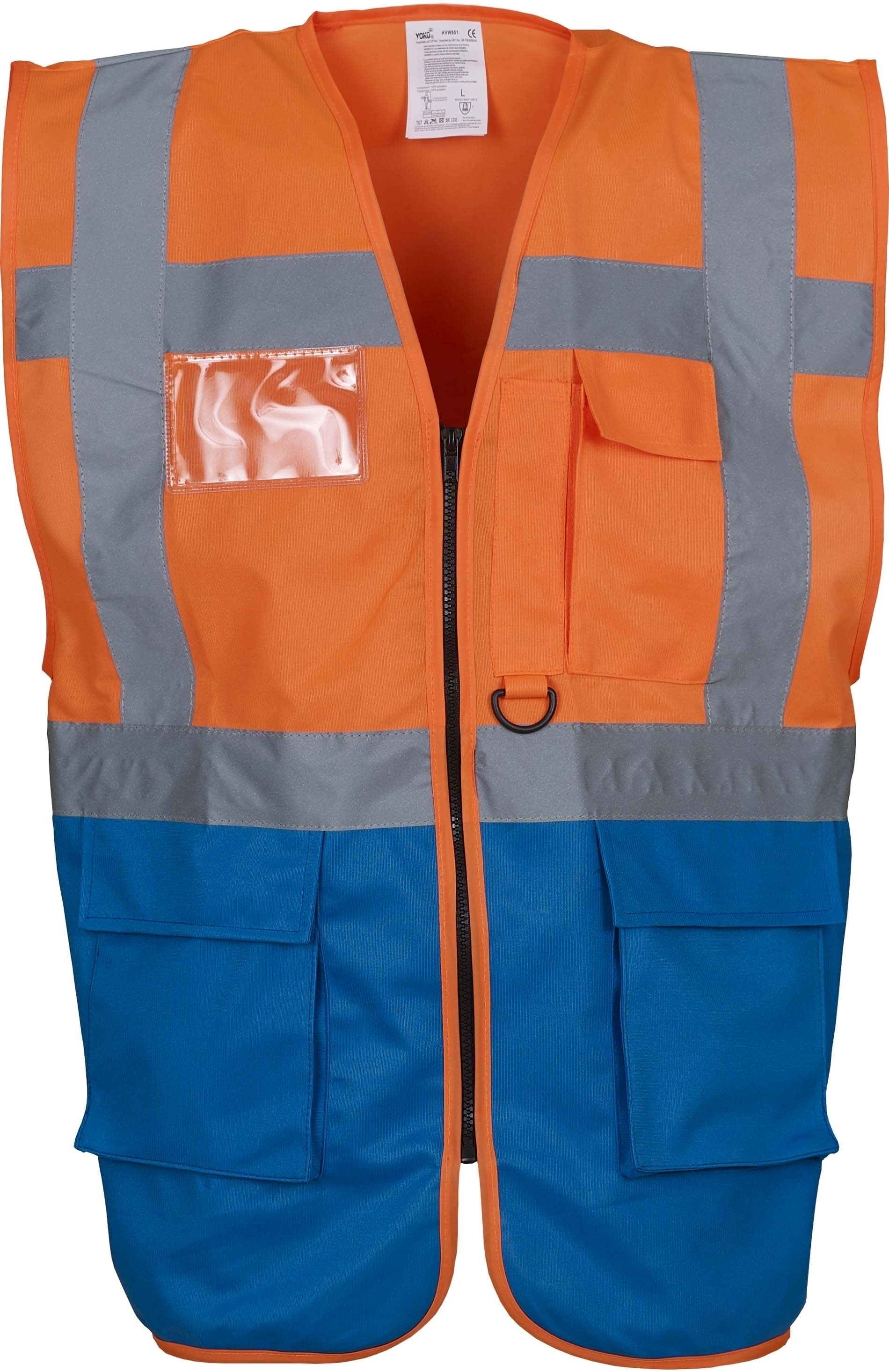 Gilet multifonction haute visibilité Hi Vis Orange / Royal Blue Orange, à personnaliser avec le logo de votre club. Gilet multifonction haute visibilité Hi Vis Orange / Royal Blue Orange