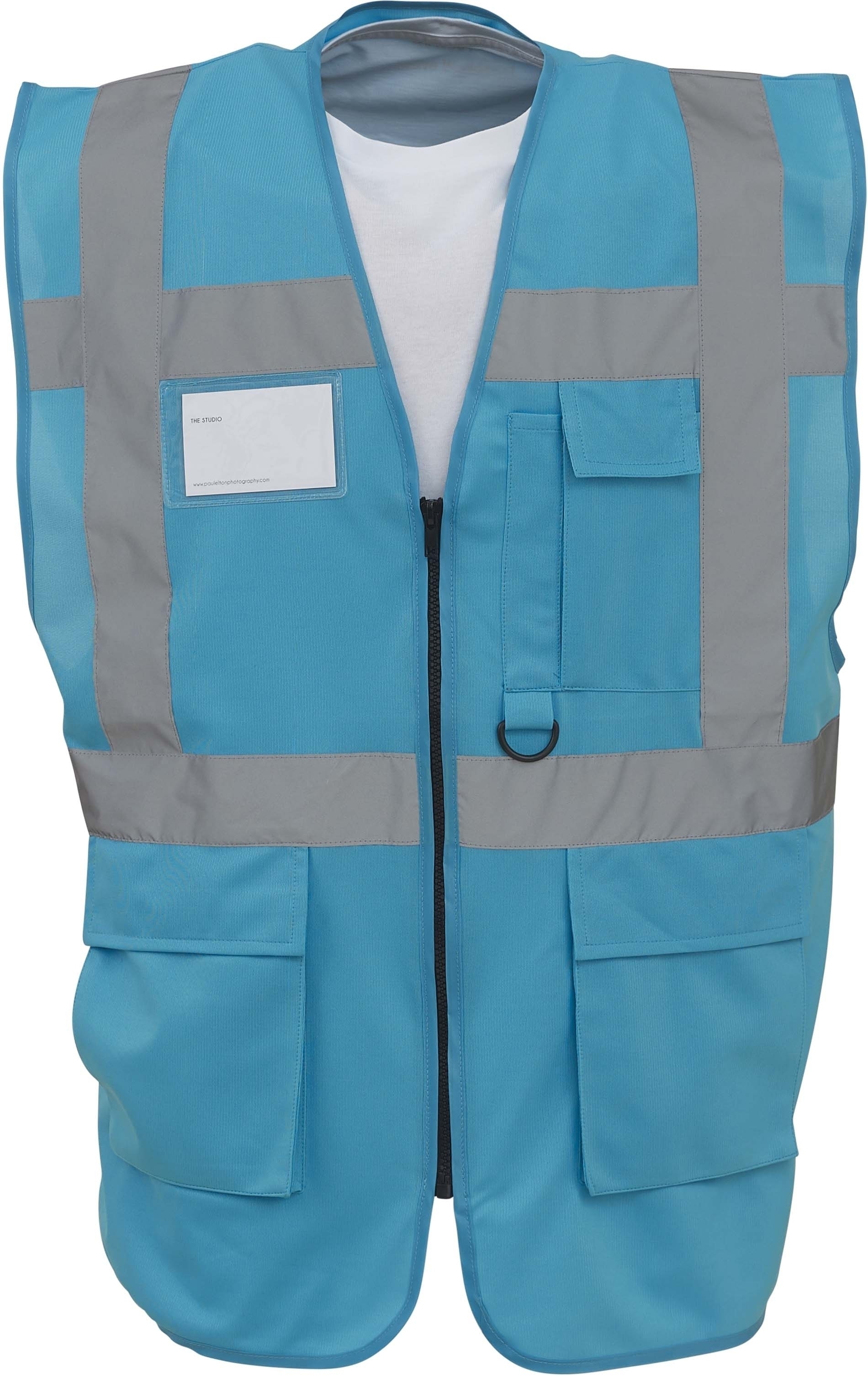 Gilet multifonction haute visibilité Sapphire Bleu, à personnaliser avec le logo de votre club. Gilet multifonction haute visibilité Sapphire Bleu