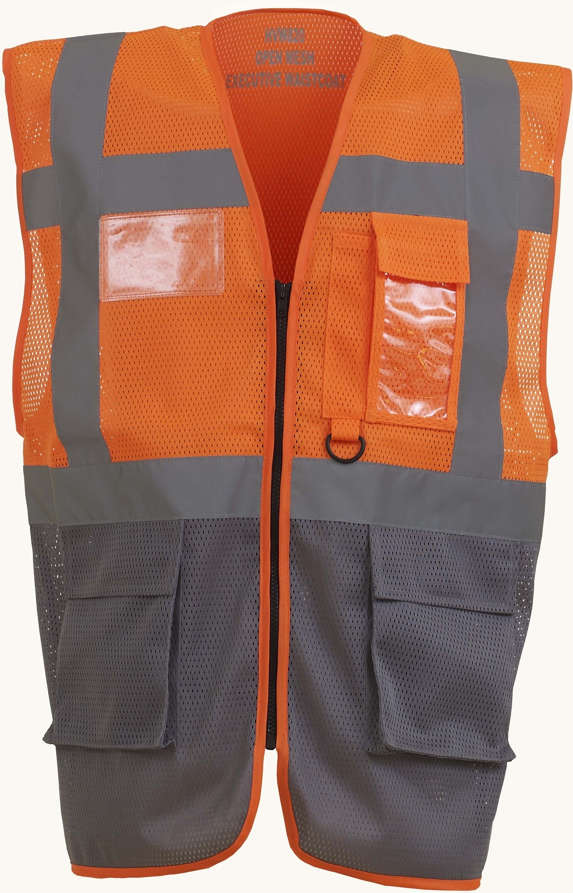 Gilet haute visibilité Top Cool _Management_ Hi Vis Orange / Grey, à personnaliser avec le logo de votre club. Gilet haute visibilité Top Cool _Management_ Hi Vis Orange / Grey
