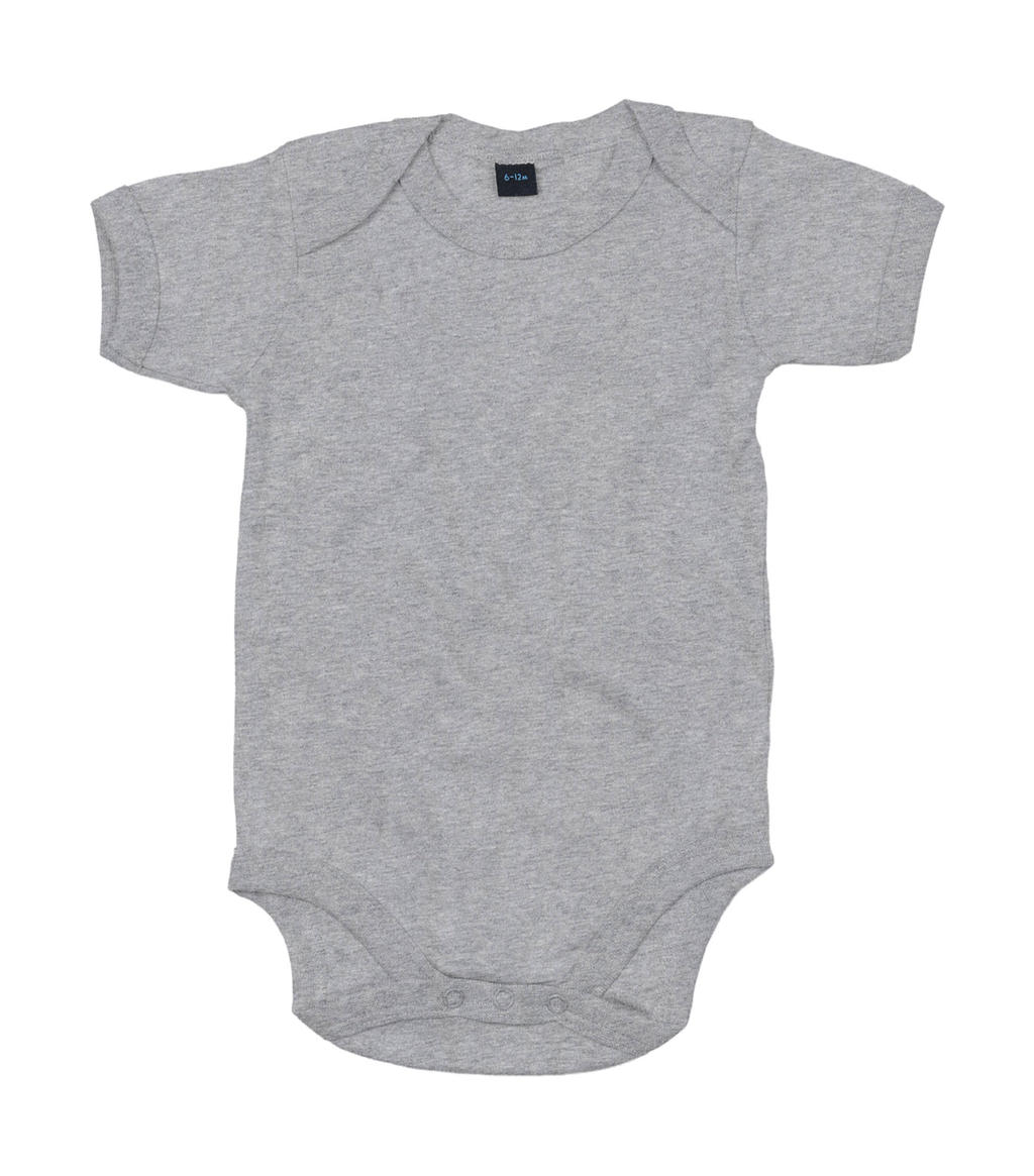 Baby Bodysuit Heather Grey Melange Gris, à personnaliser avec le logo de votre club. Baby Bodysuit Heather Grey Melange Gris