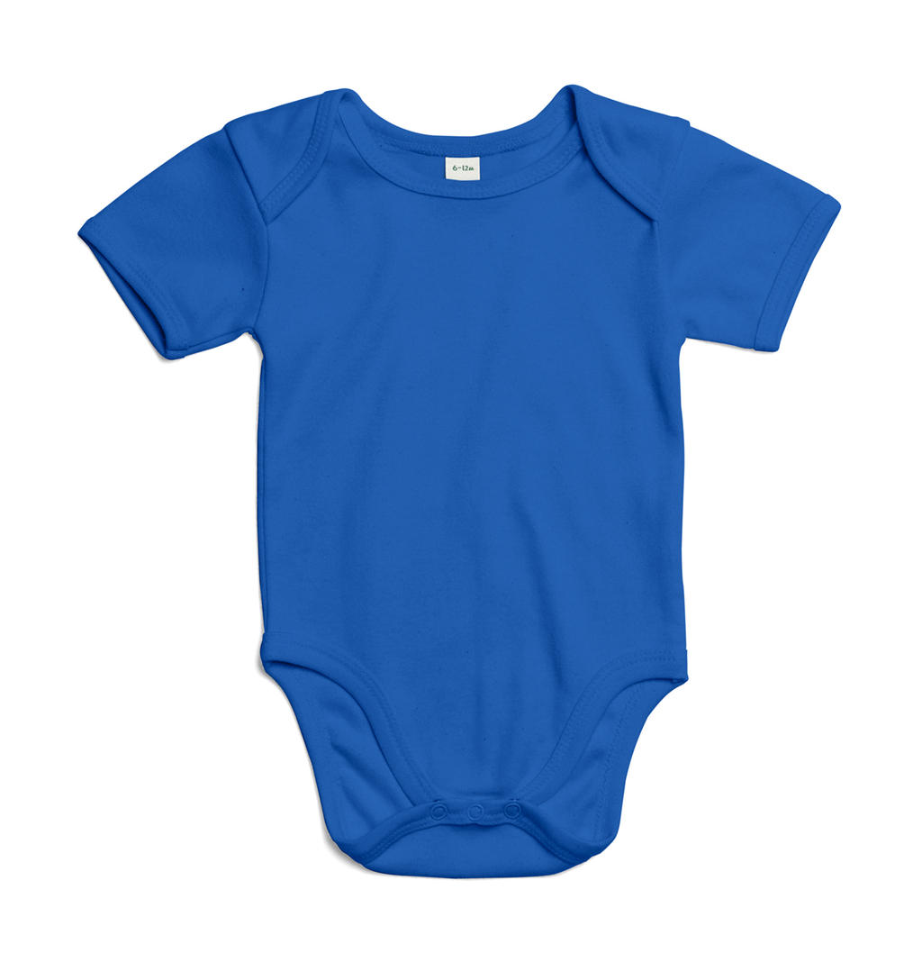 Organic Baby Short Sleeve Body Cobalt Blue Bleu, à personnaliser avec le logo de votre club. Organic Baby Short Sleeve Body Cobalt Blue Bleu