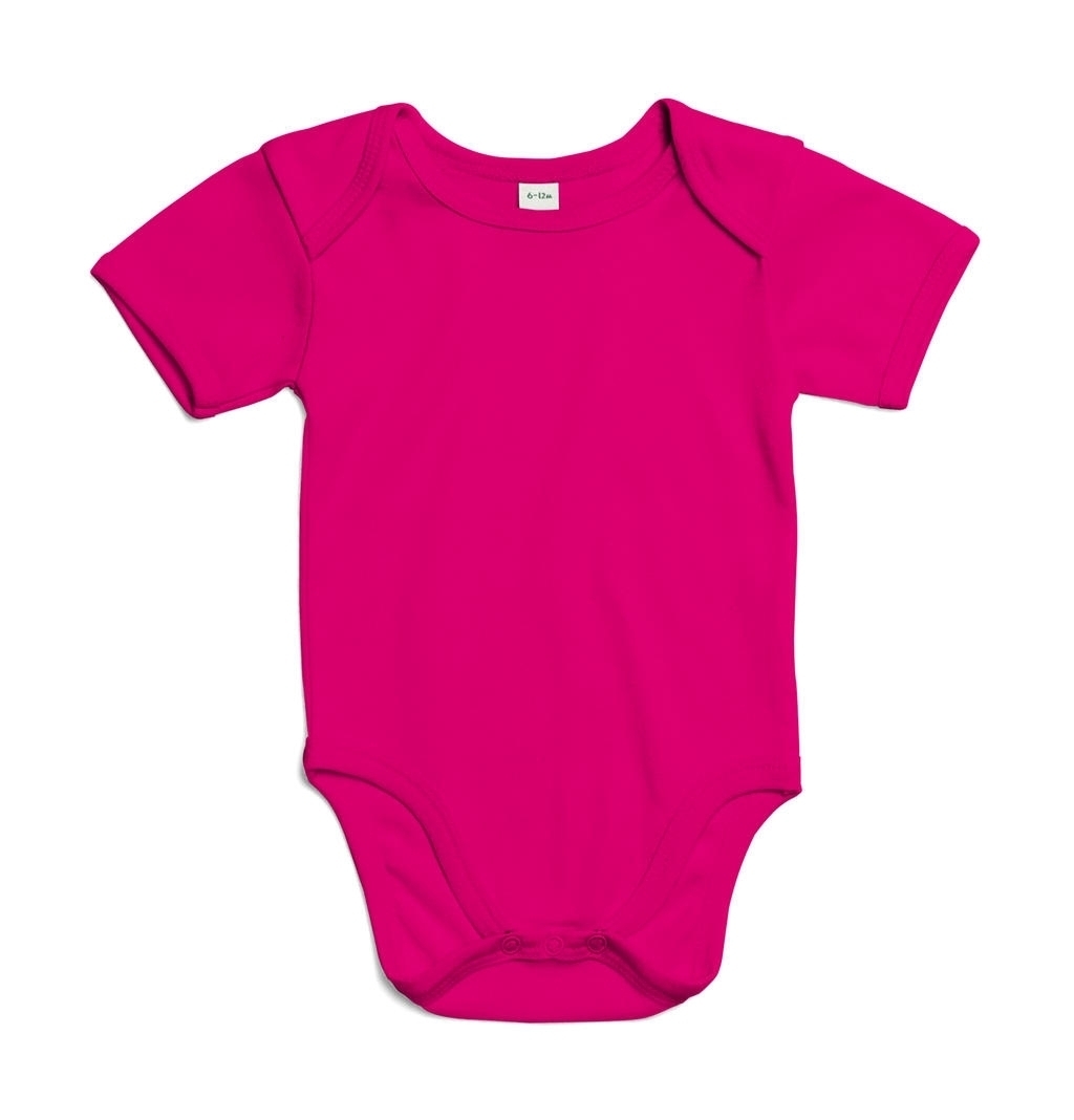 Organic Baby Short Sleeve Body Fuchsia Rose, à personnaliser avec le logo de votre club. Organic Baby Short Sleeve Body Fuchsia Rose
