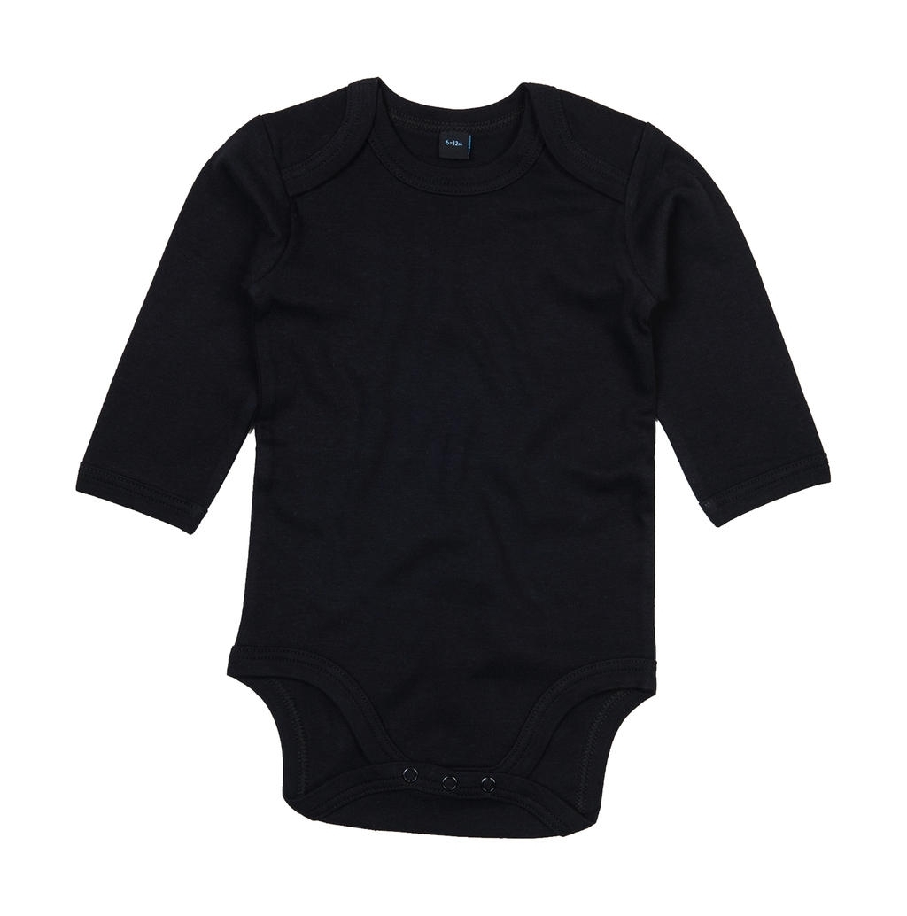 Baby Organic LS Bodysuit Black Noir, à personnaliser avec le logo de votre club. Baby Organic LS Bodysuit Black Noir