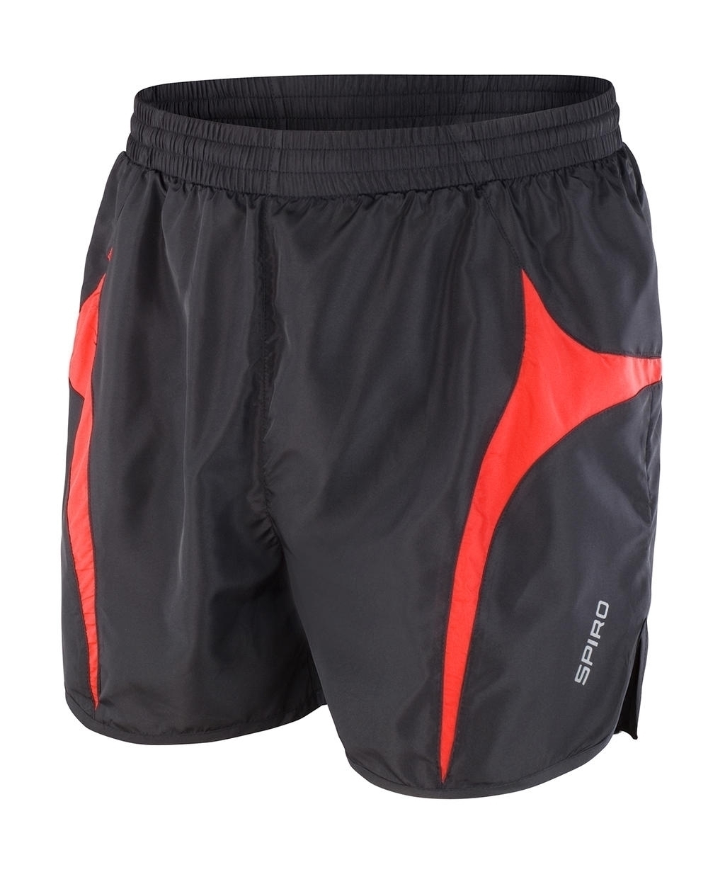 Unisex Micro Lite Running Shorts Black/Red Noir, à personnaliser avec le logo de votre club. Unisex Micro Lite Running Shorts Black/Red Noir