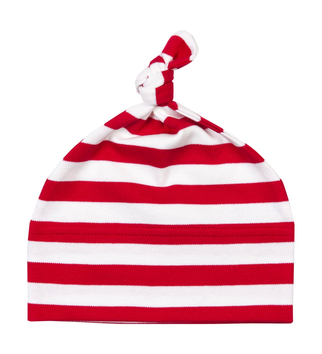 Baby Striped 1 Knot Hat White/Red Blanc, à personnaliser avec le logo de votre club. Baby Striped 1 Knot Hat White/Red Blanc