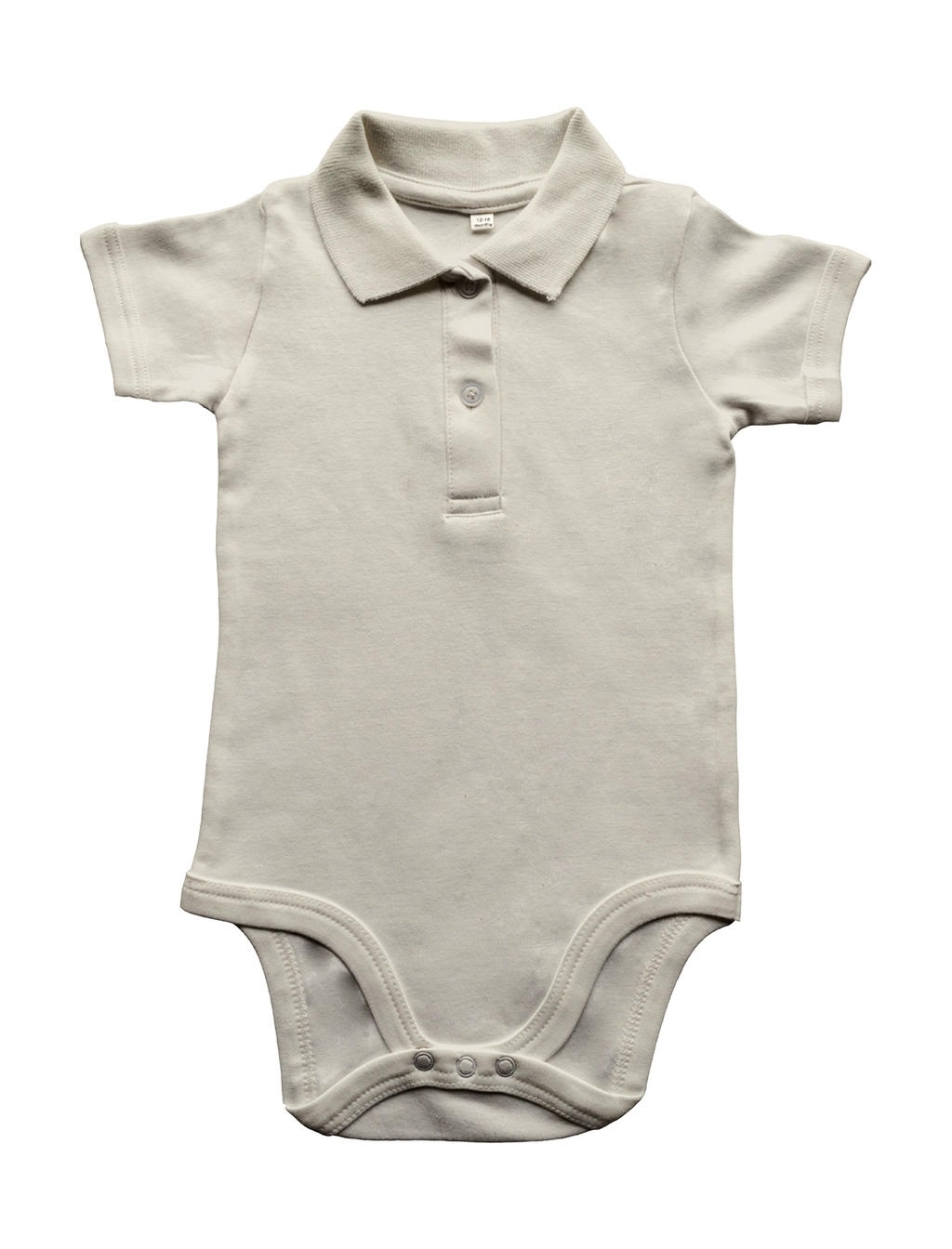 Baby Organic Polo Bodysuit Organic Natural Beige, à personnaliser avec le logo de votre club. Baby Organic Polo Bodysuit Organic Natural Beige