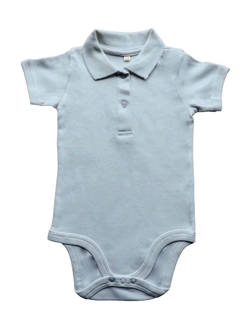 Baby Organic Polo Bodysuit Dusty Blue Bleu, à personnaliser avec le logo de votre club. Baby Organic Polo Bodysuit Dusty Blue Bleu