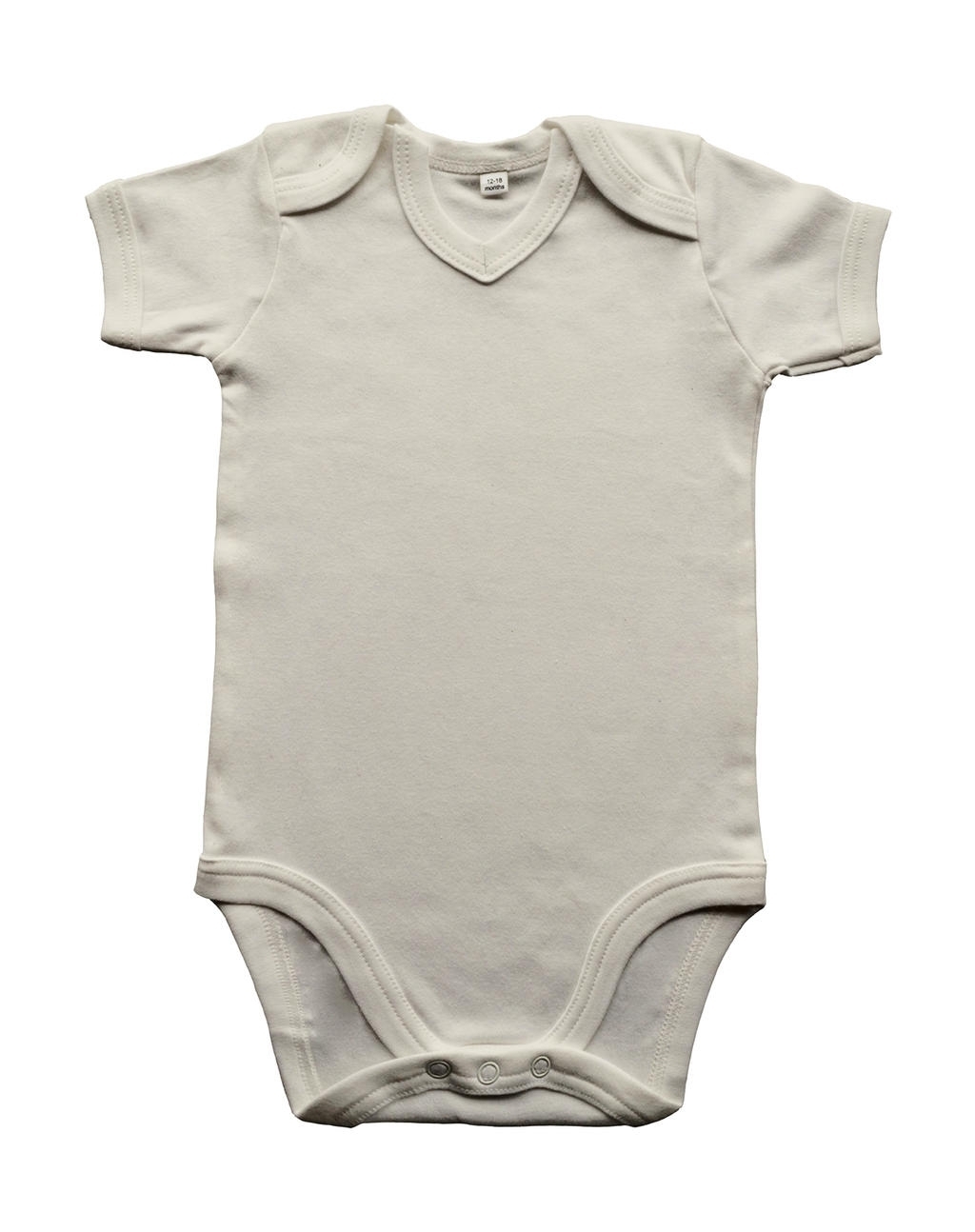 Baby Organic V-neck Bodysuit Organic Natural Beige, à personnaliser avec le logo de votre club. Baby Organic V-neck Bodysuit Organic Natural Beige