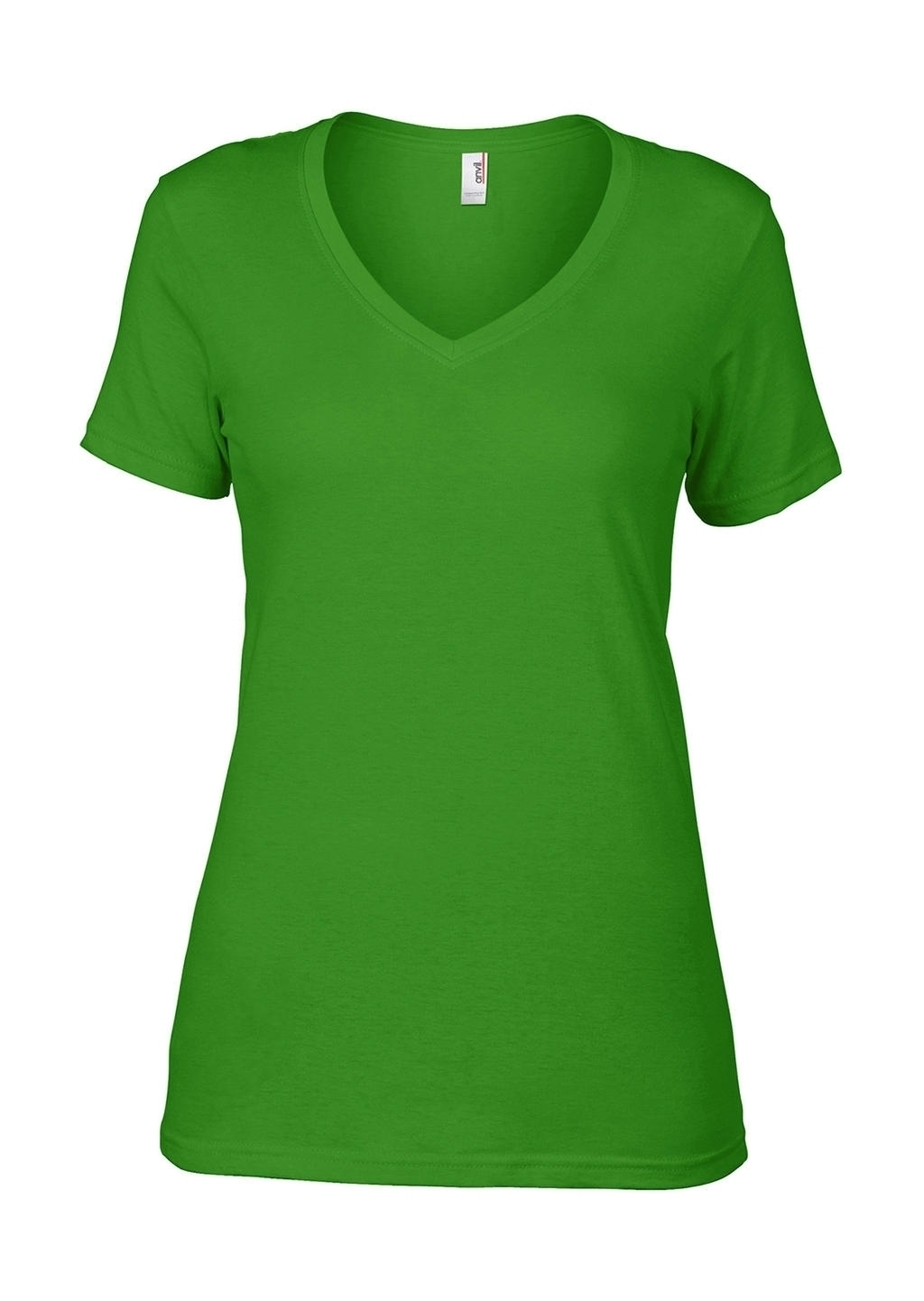 Women`s Featherweight V-Neck Tee Green Apple Vert, à personnaliser avec le logo de votre club. Women`s Featherweight V-Neck Tee Green Apple Vert