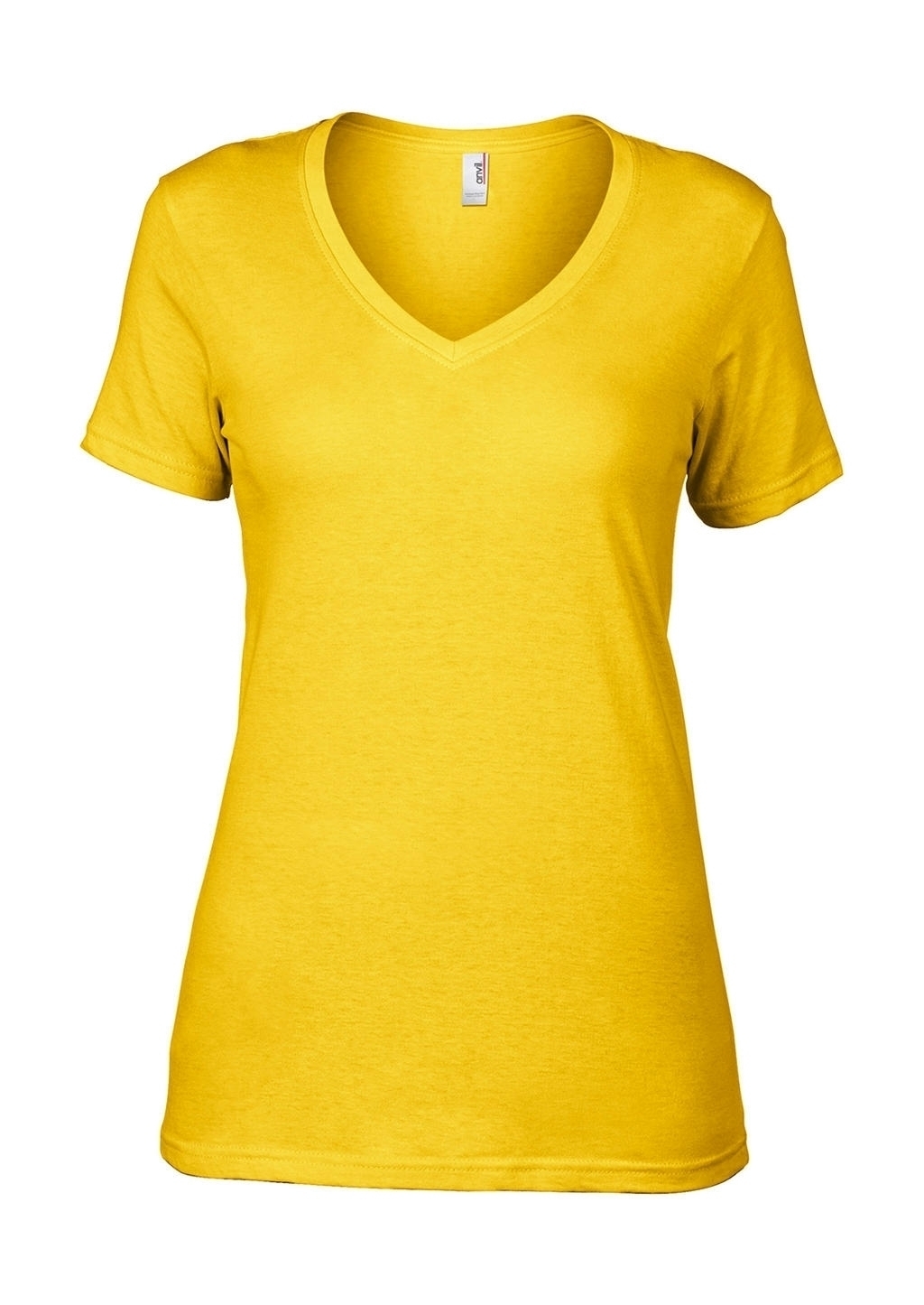 Women`s Featherweight V-Neck Tee Lemon Zest vert, à personnaliser avec le logo de votre club. Women`s Featherweight V-Neck Tee Lemon Zest vert