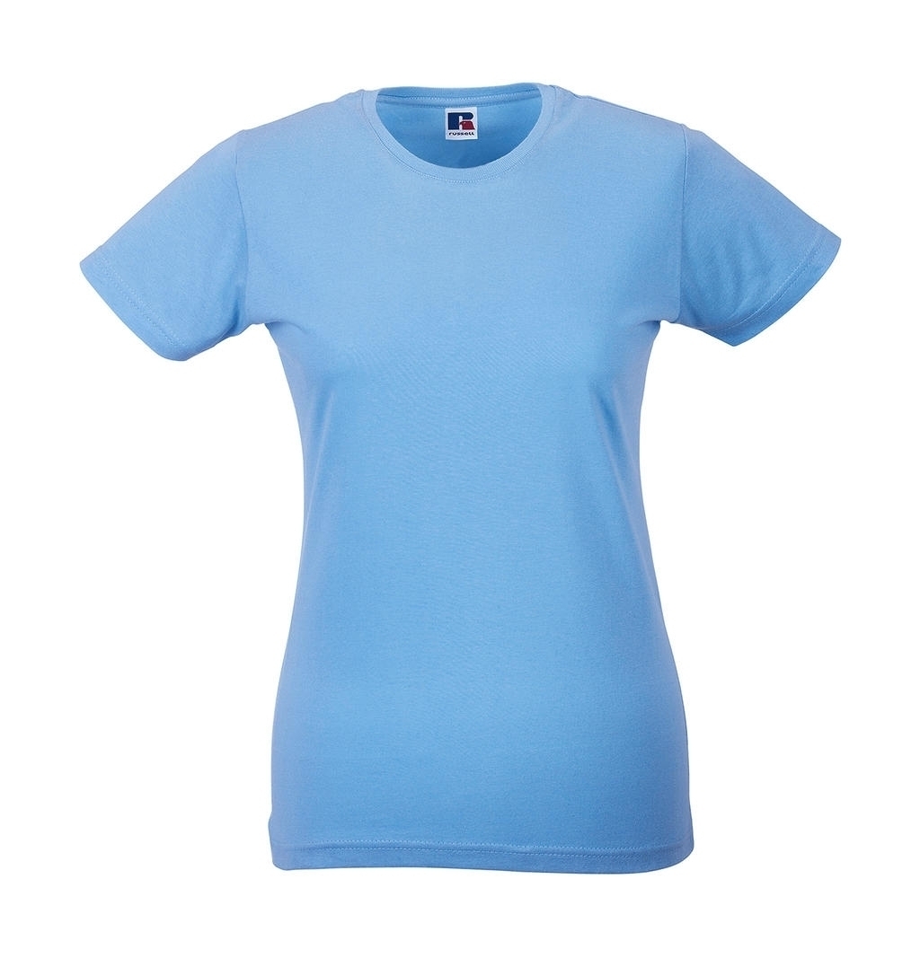 Ladies` Slim T Sky Bleu, à personnaliser avec le logo de votre club. Ladies` Slim T Sky Bleu