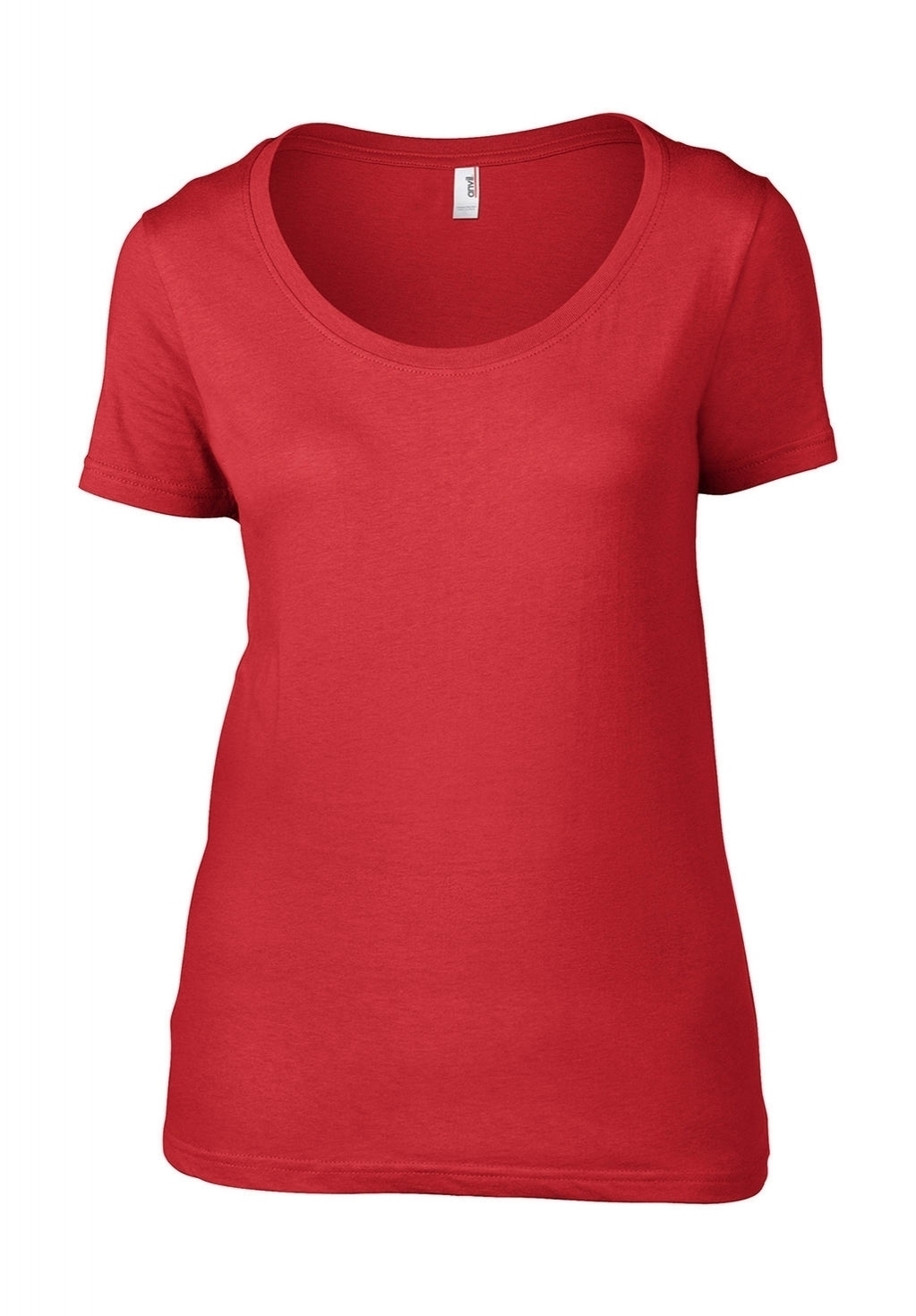 Women`s Featherweight Scoop Tee Coral rose, à personnaliser avec le logo de votre club. Women`s Featherweight Scoop Tee Coral rose