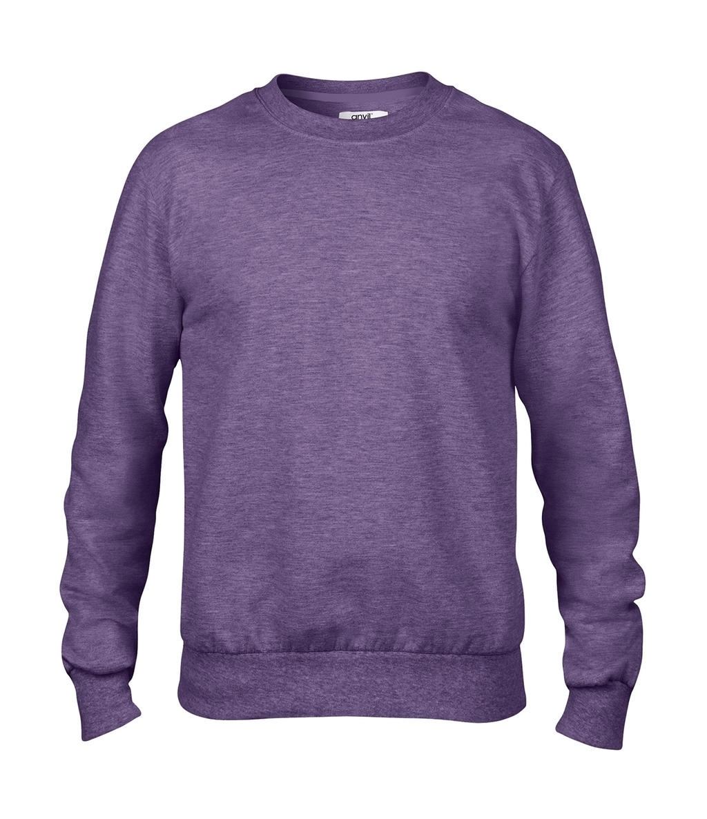 Adult French Terry Crewneck Sweat Heather Purple Rouge, à personnaliser avec le logo de votre club. Adult French Terry Crewneck Sweat Heather Purple Rouge