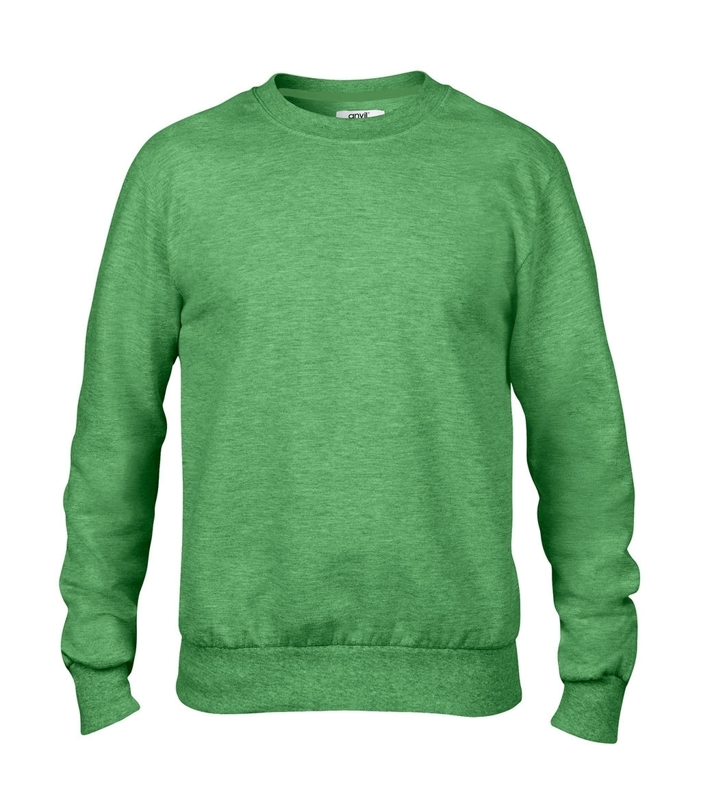 Adult French Terry Crewneck Sweat Heather Green Vert